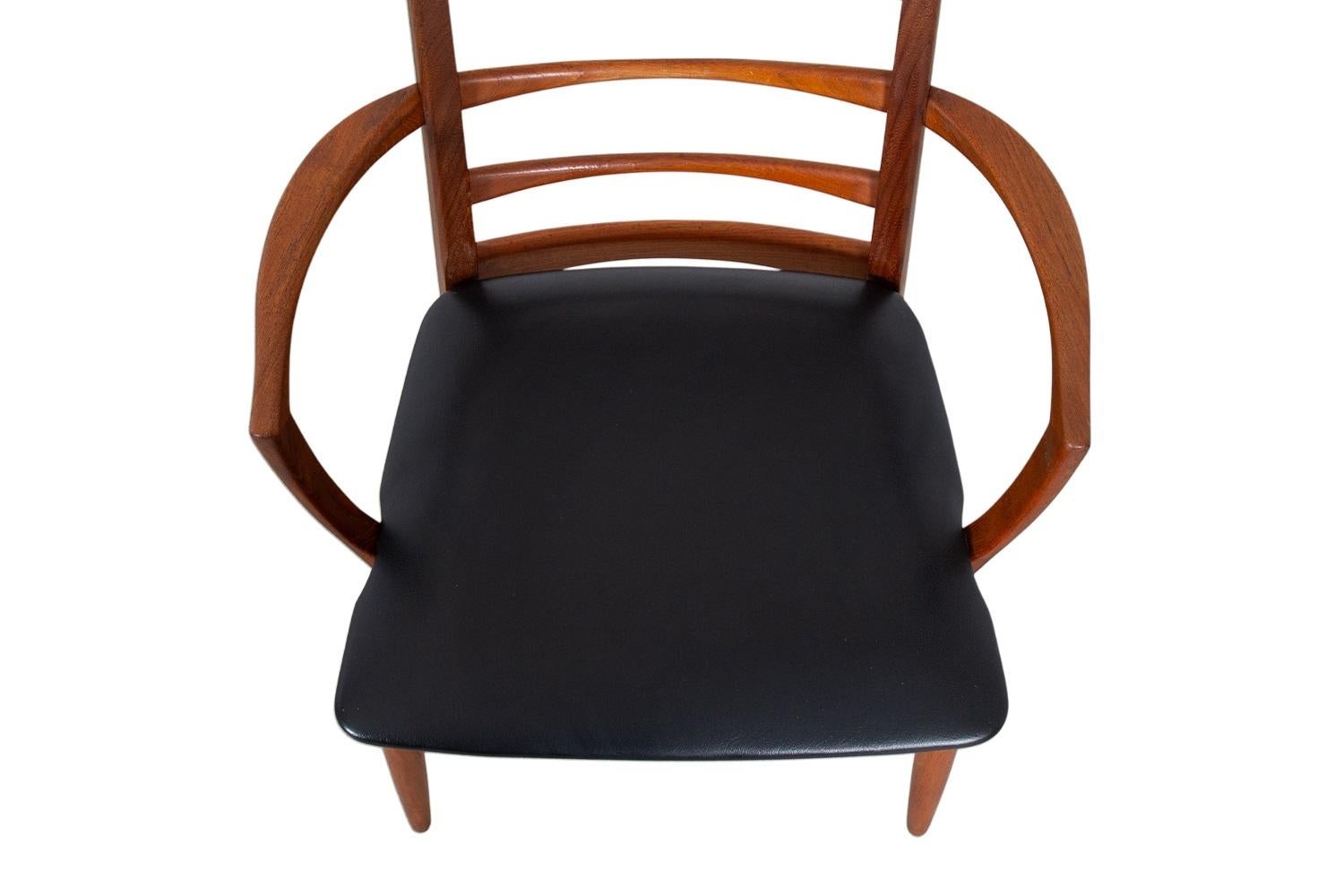 Danish teak Niels Koefoed for Koefoeds Hornslet Lis Chairs set of 6 5