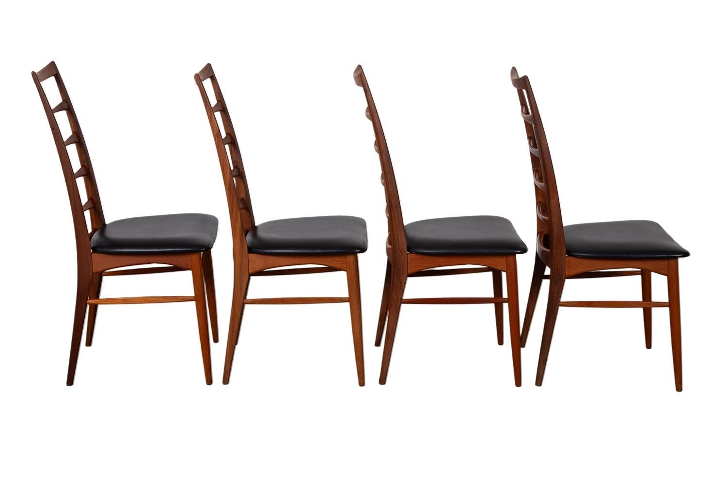 Mid-Century Modern Danish teak Niels Koefoed for Koefoeds Hornslet Lis Chairs set of 6