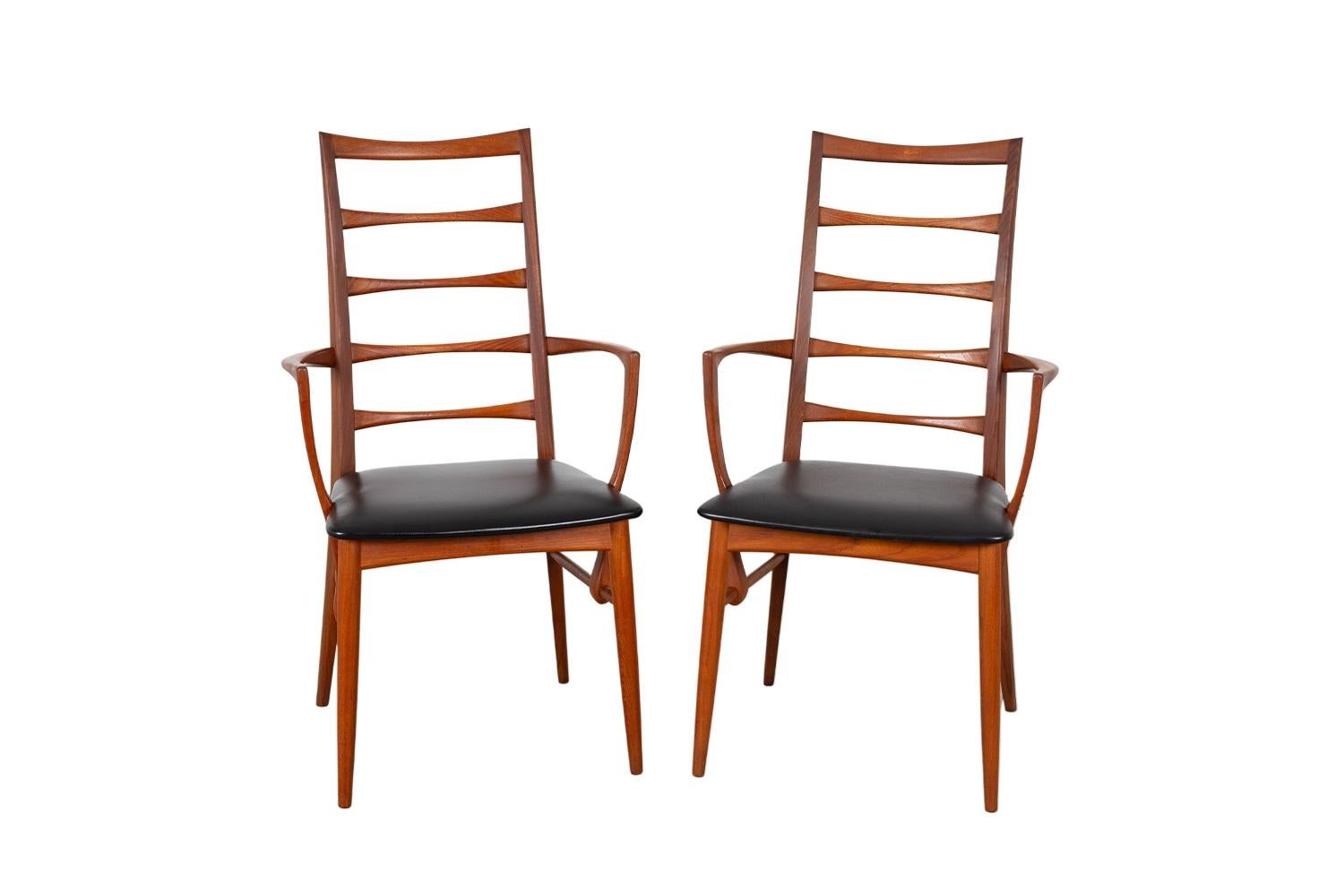 Danish teak Niels Koefoed for Koefoeds Hornslet Lis Chairs set of 6 2