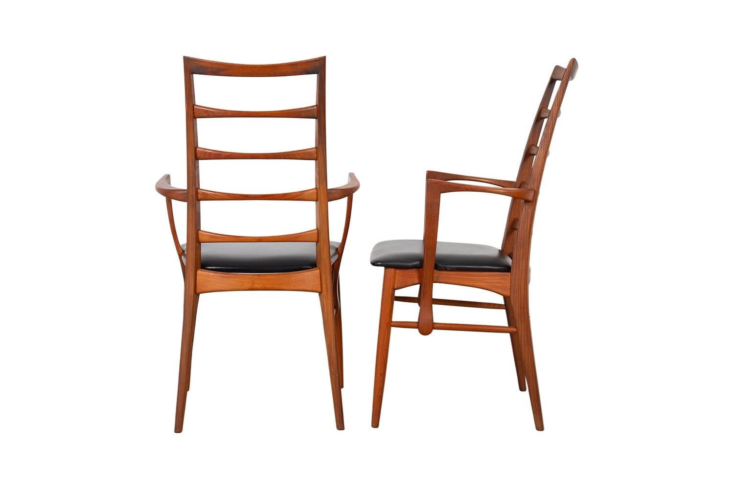 Danish teak Niels Koefoed for Koefoeds Hornslet Lis Chairs set of 6 3