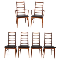 Danish teak Niels Koefoed for Koefoeds Hornslet Lis Chairs set of 6