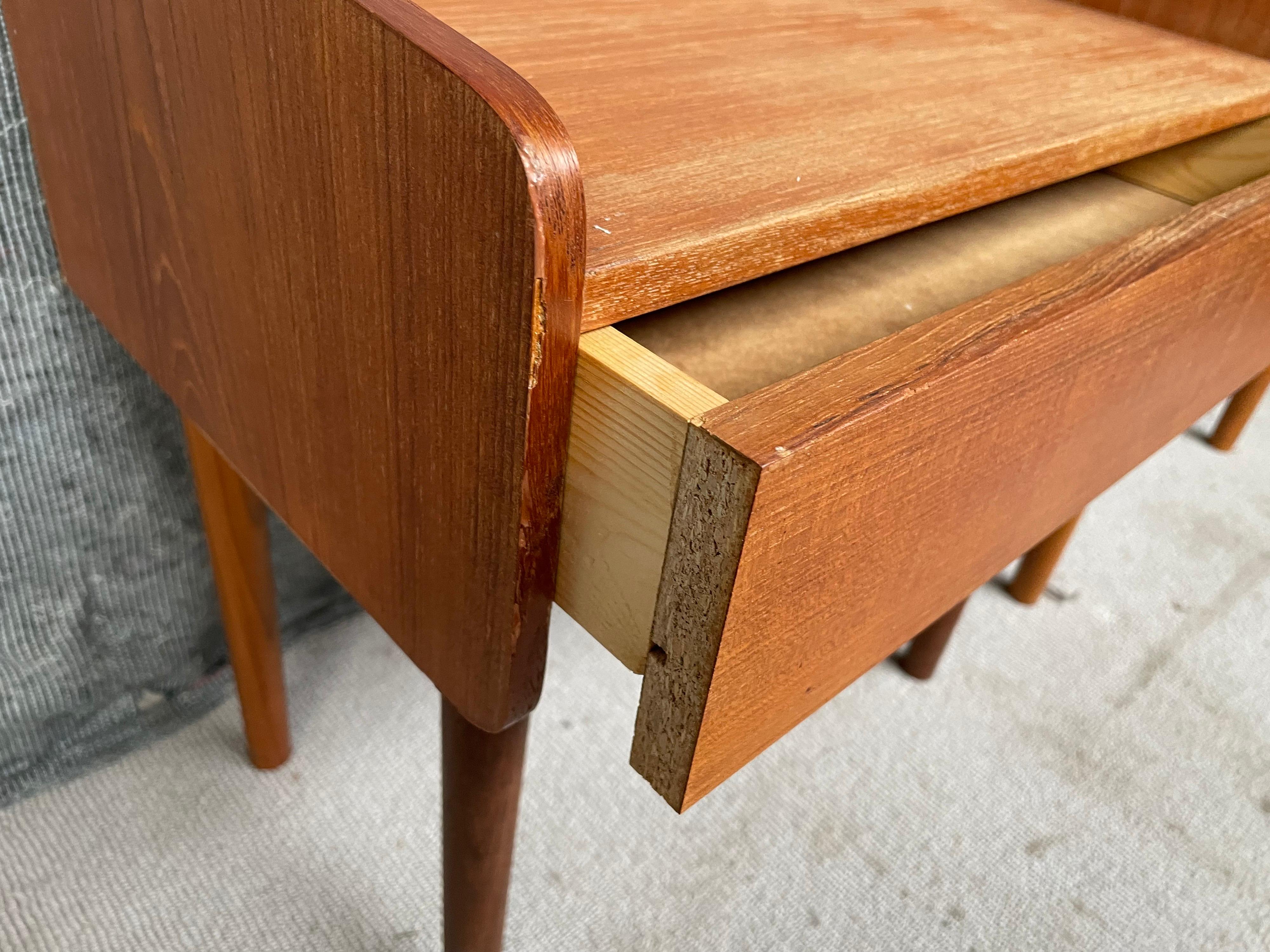 Mid-20th Century Danish Teak Nightstands from the 1960´S