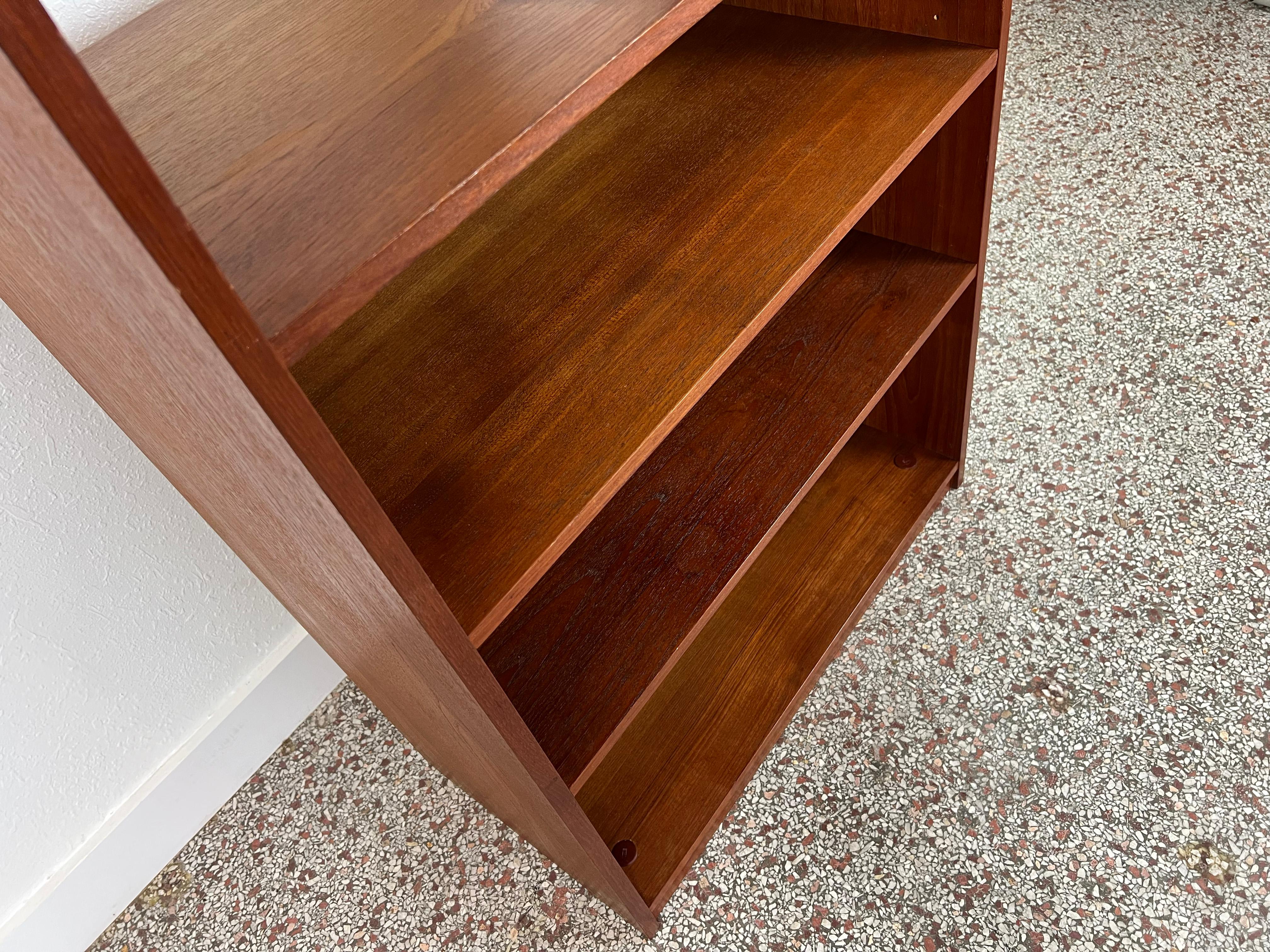 20th Century Danish Teak Open Shelf Bookcase