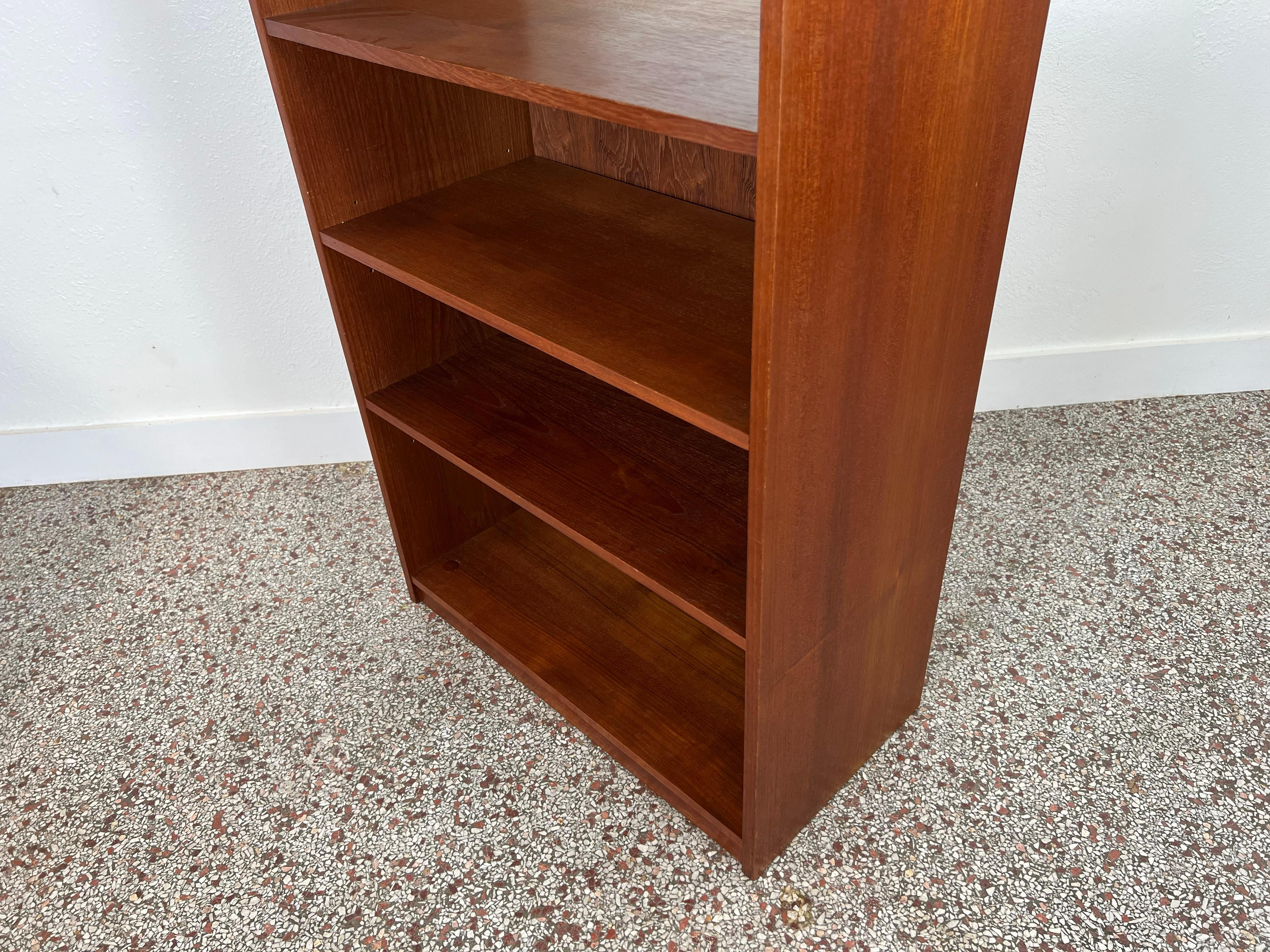 Danish Teak Open Shelf Bookcase 4