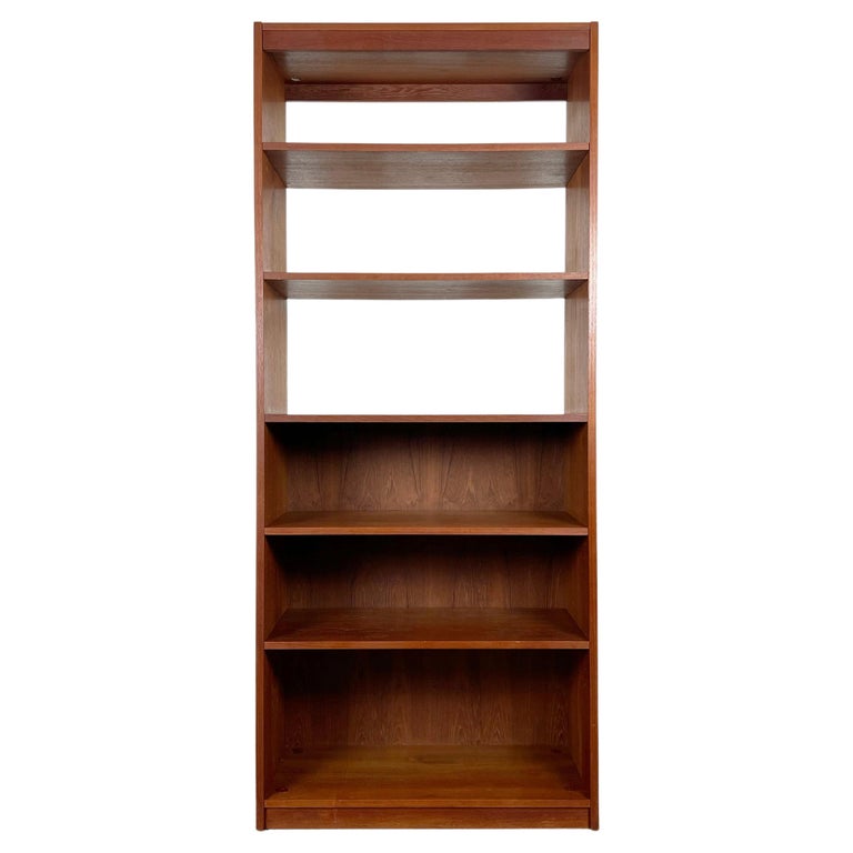 Danish Teak Open Shelf Bookcase For Sale at 1stDibs