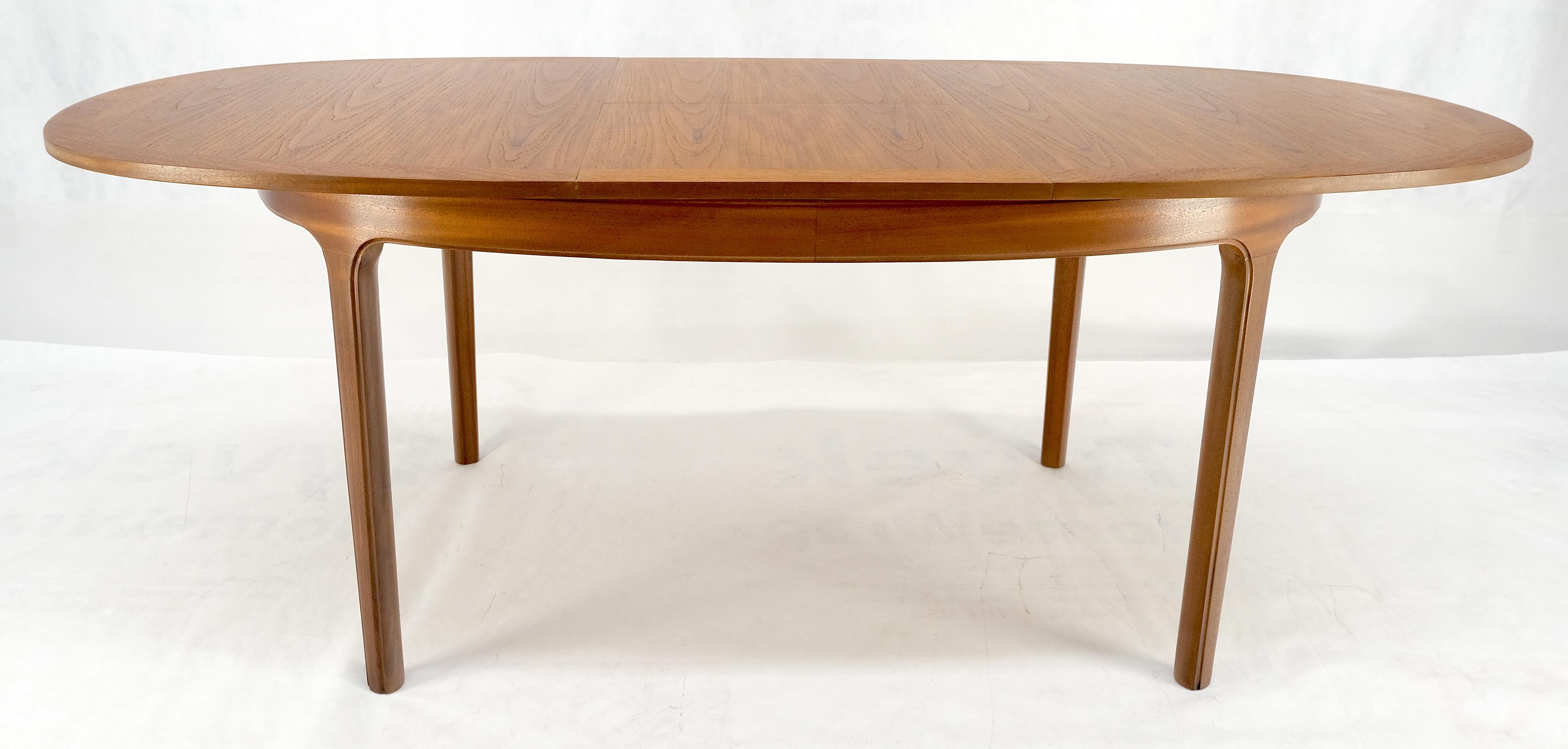 Danish Teak Oval Boat Shape Dining Table w/ 21