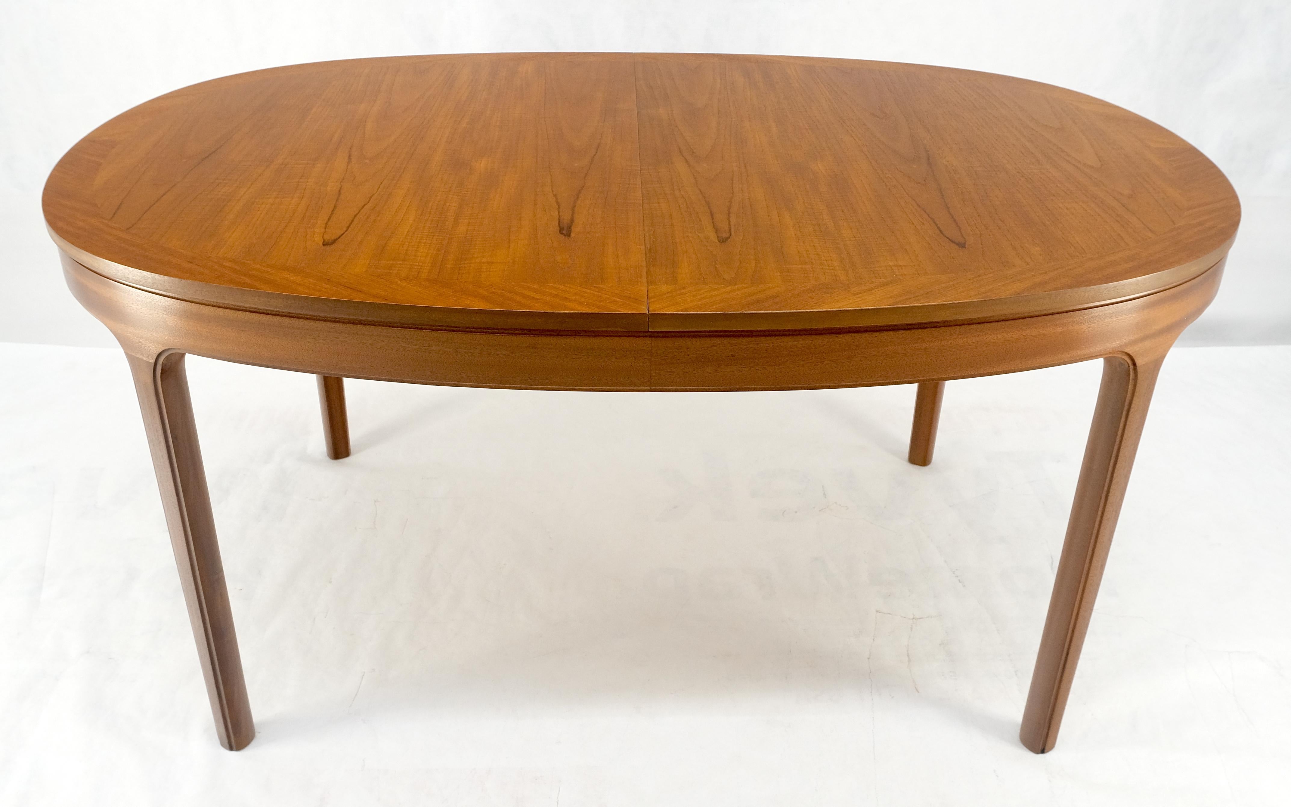 Danish Teak Oval Boat Shape Dining Table w/ 21
