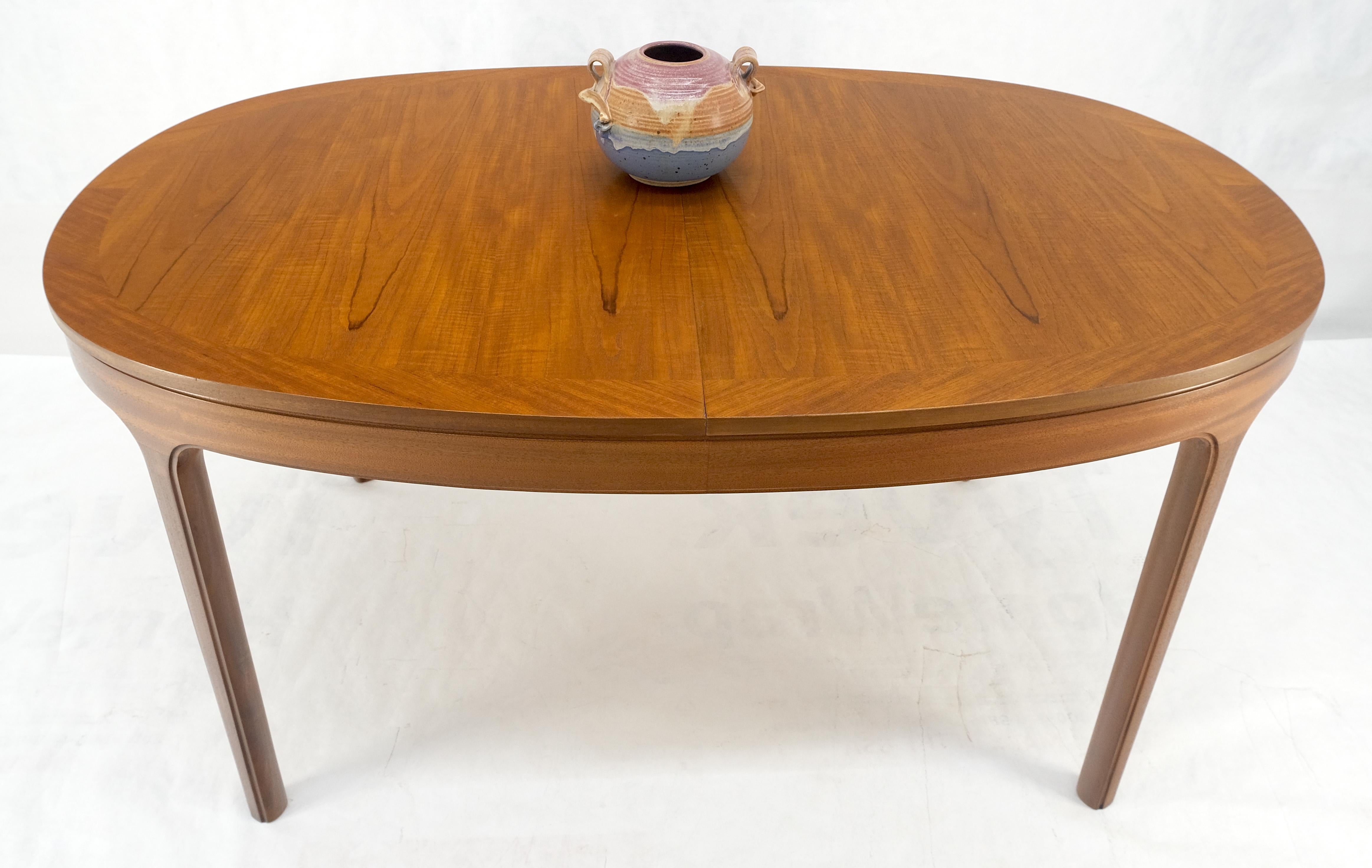 Danish Teak Oval Boat Shape Dining Table w/ 21