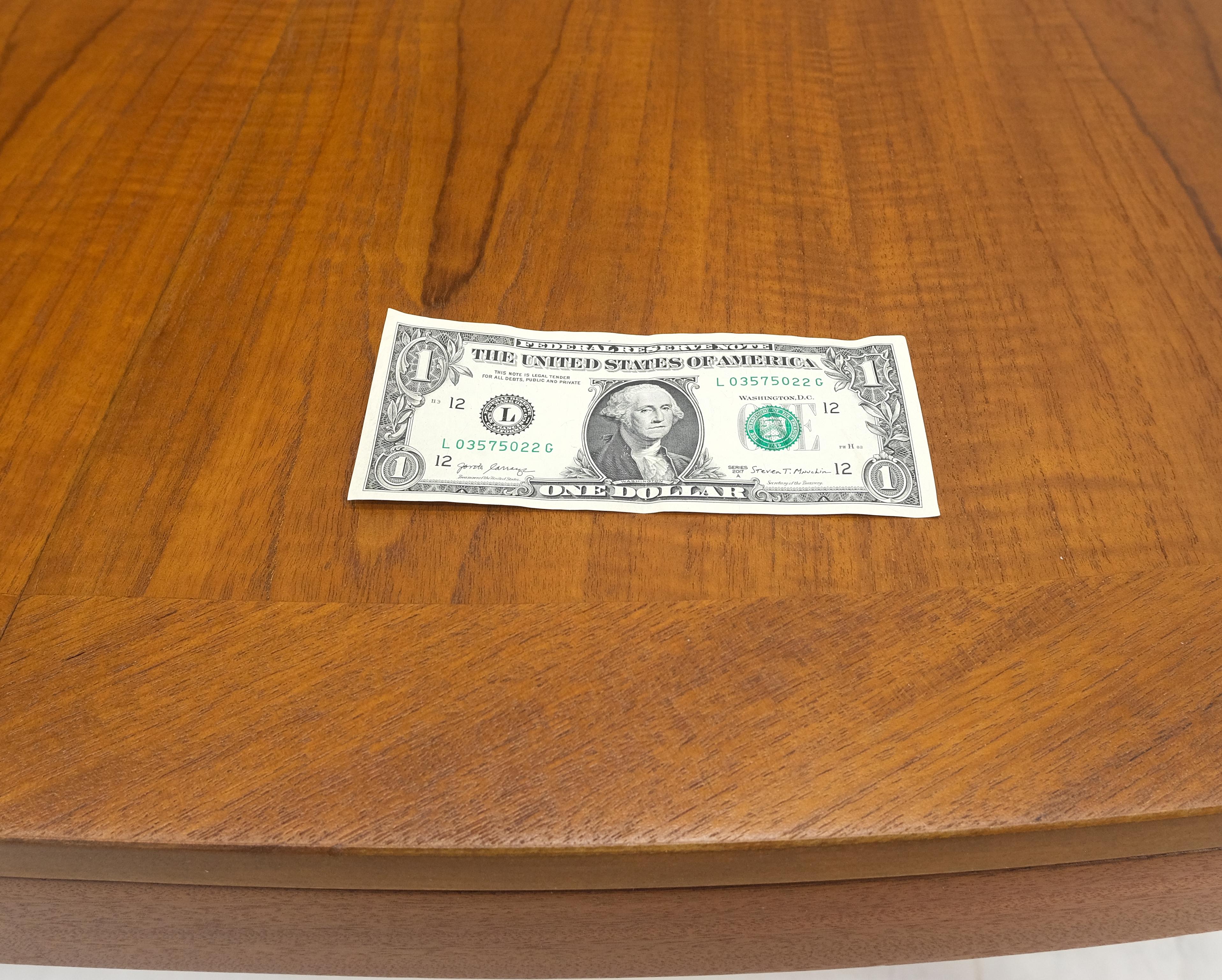 Danish Teak Oval Boat Shape Dining Table w/ 21