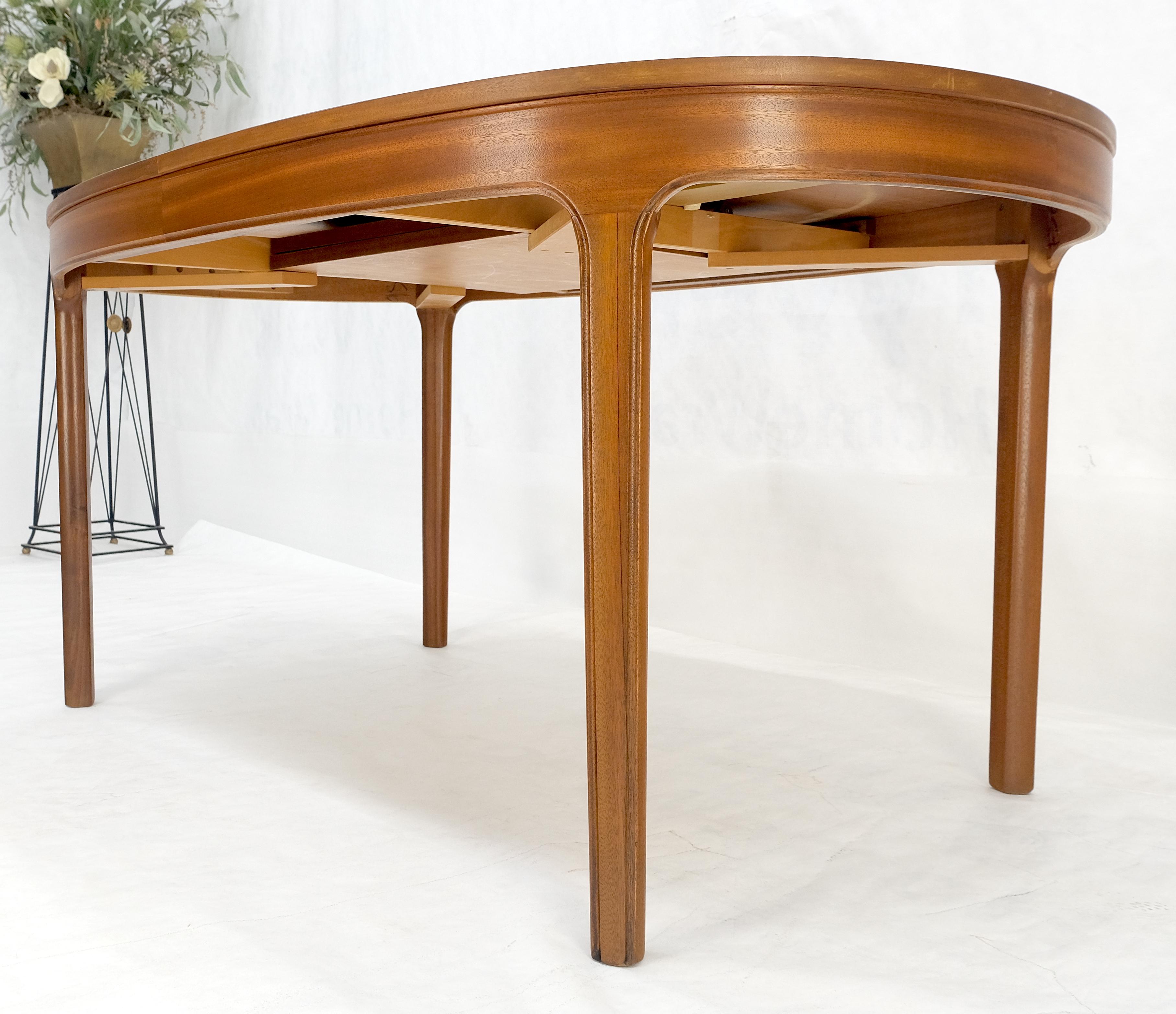 Mid-Century Modern Danish Teak Oval Boat Shape Dining Table w/ 21