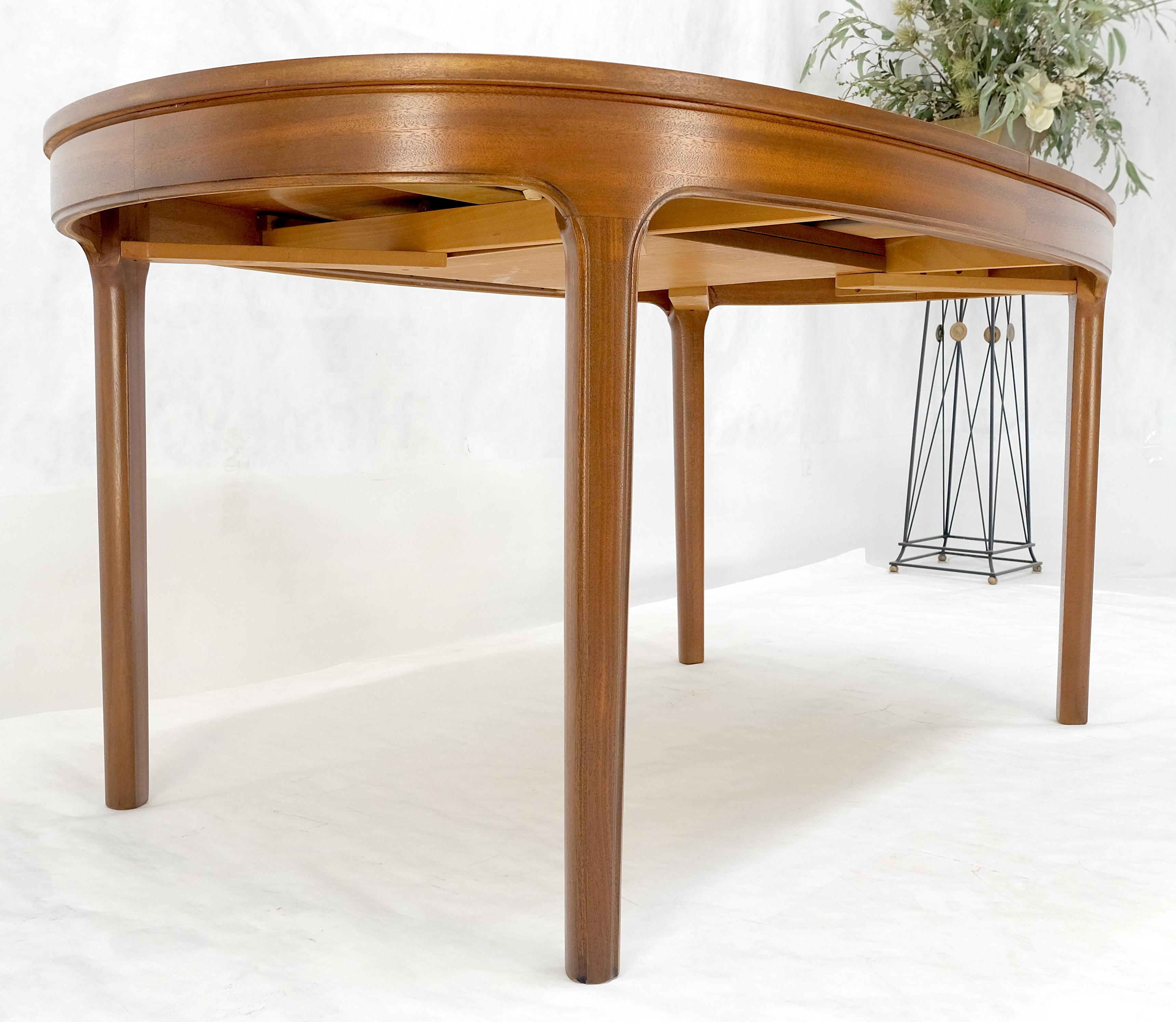 Danish Teak Oval Boat Shape Dining Table w/ 21