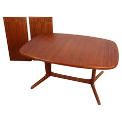 Danish Teak Oval Dining Table from Rasmus Solberg, 1960s