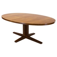 Danish Teak Oval Extending Dining Table by John Mortensen, 1960s