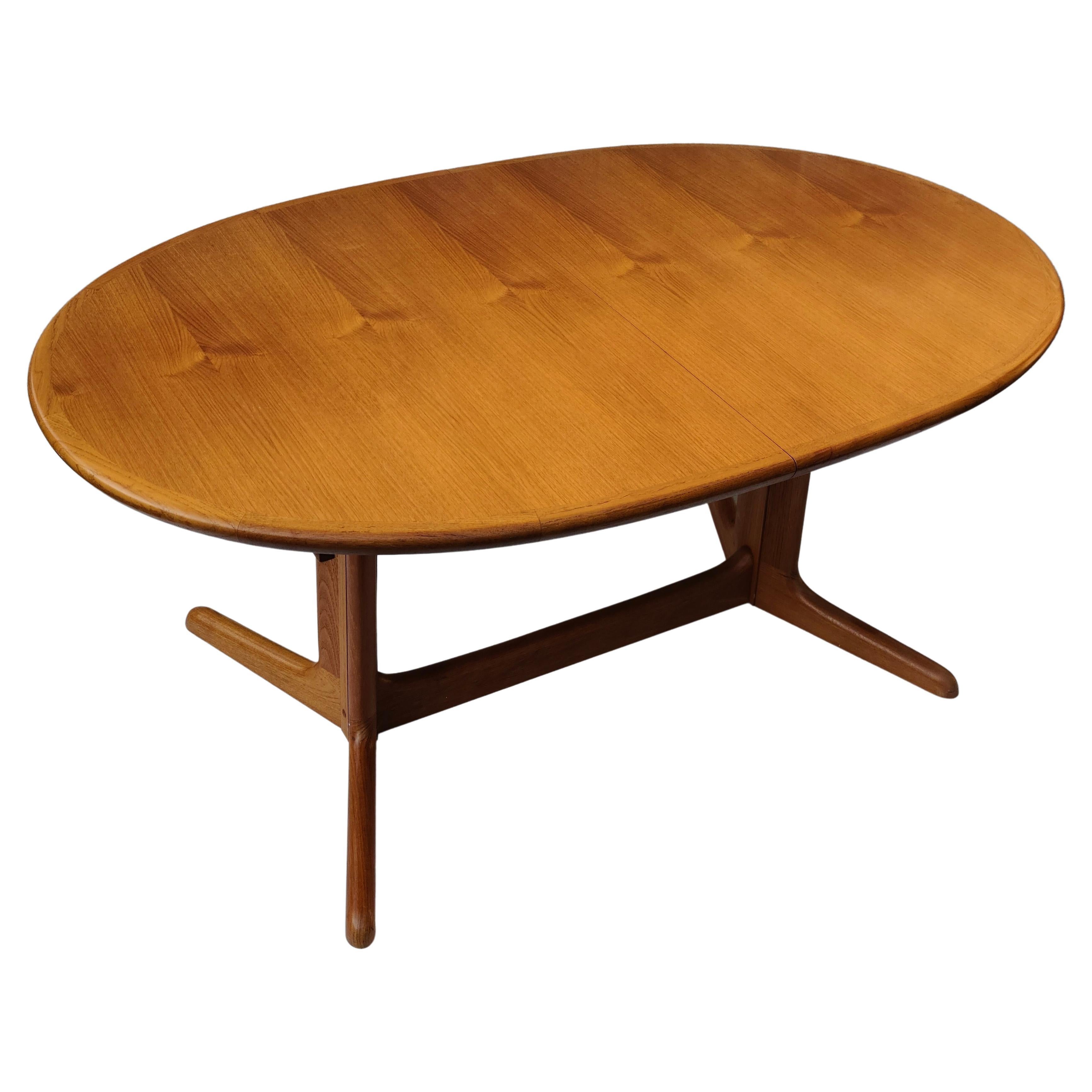 Danish Teak Oval Extension Dining Table by Rasmus 9