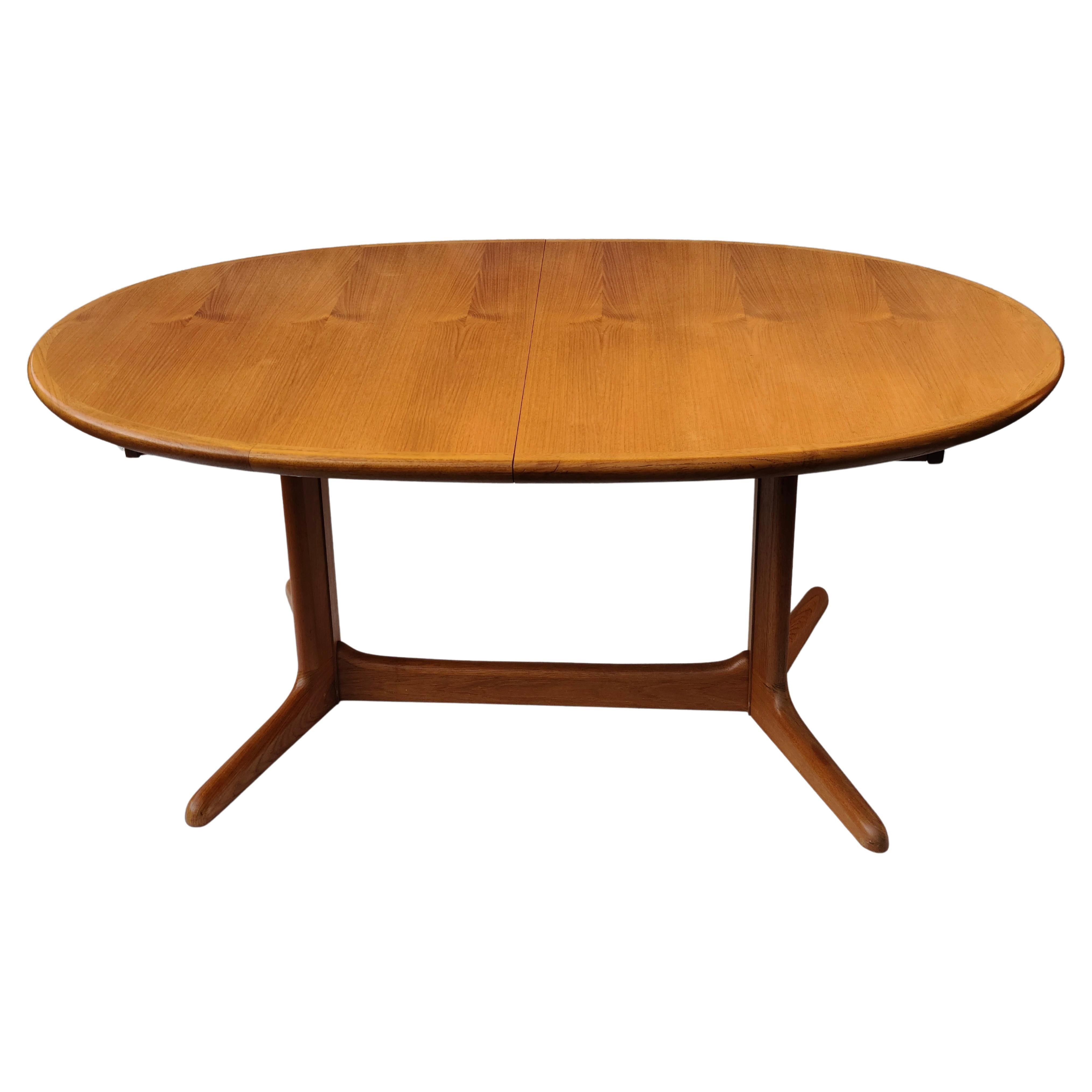 Danish Teak Oval Extension Dining Table by Rasmus 11