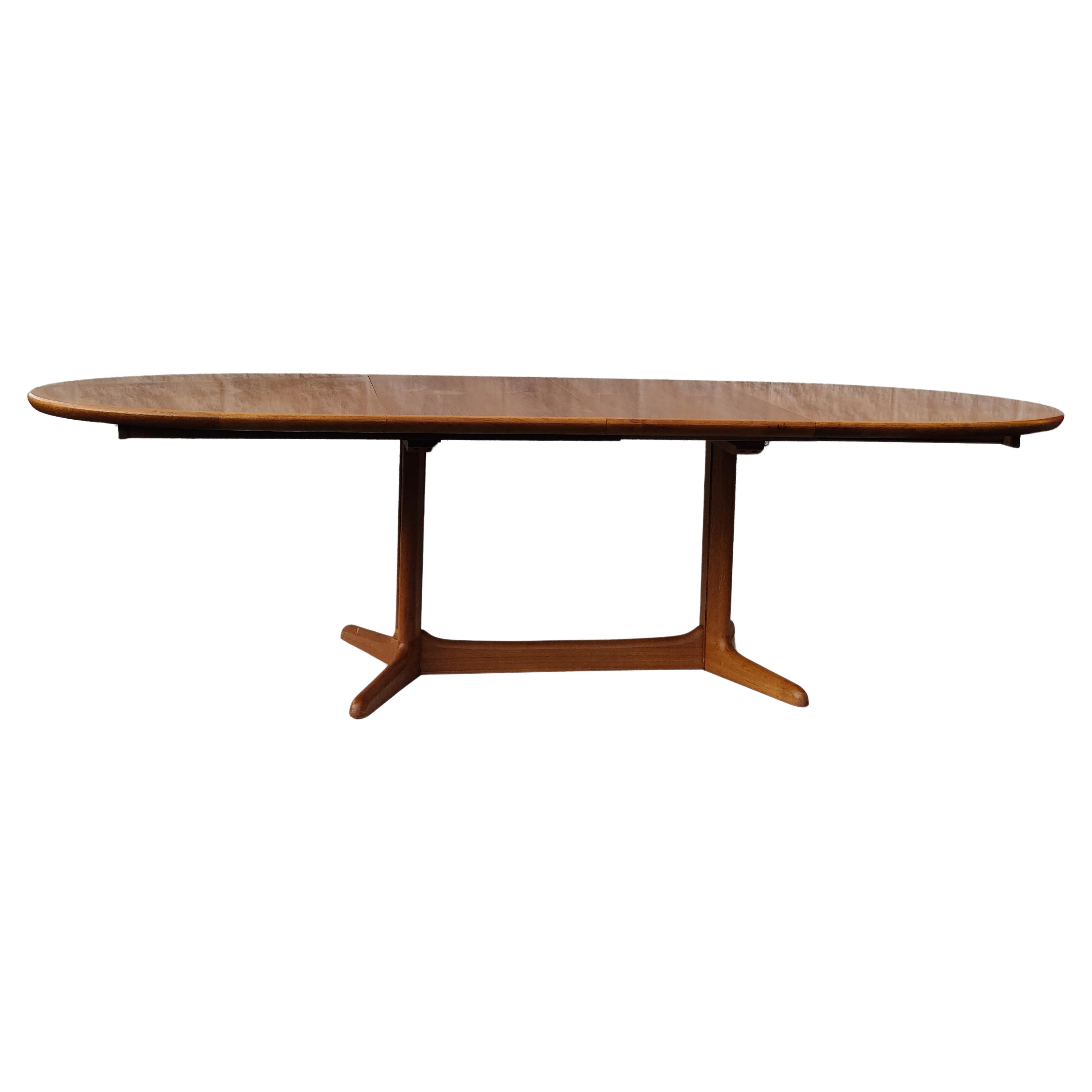 Late 20th Century Danish Teak Oval Extension Dining Table by Rasmus
