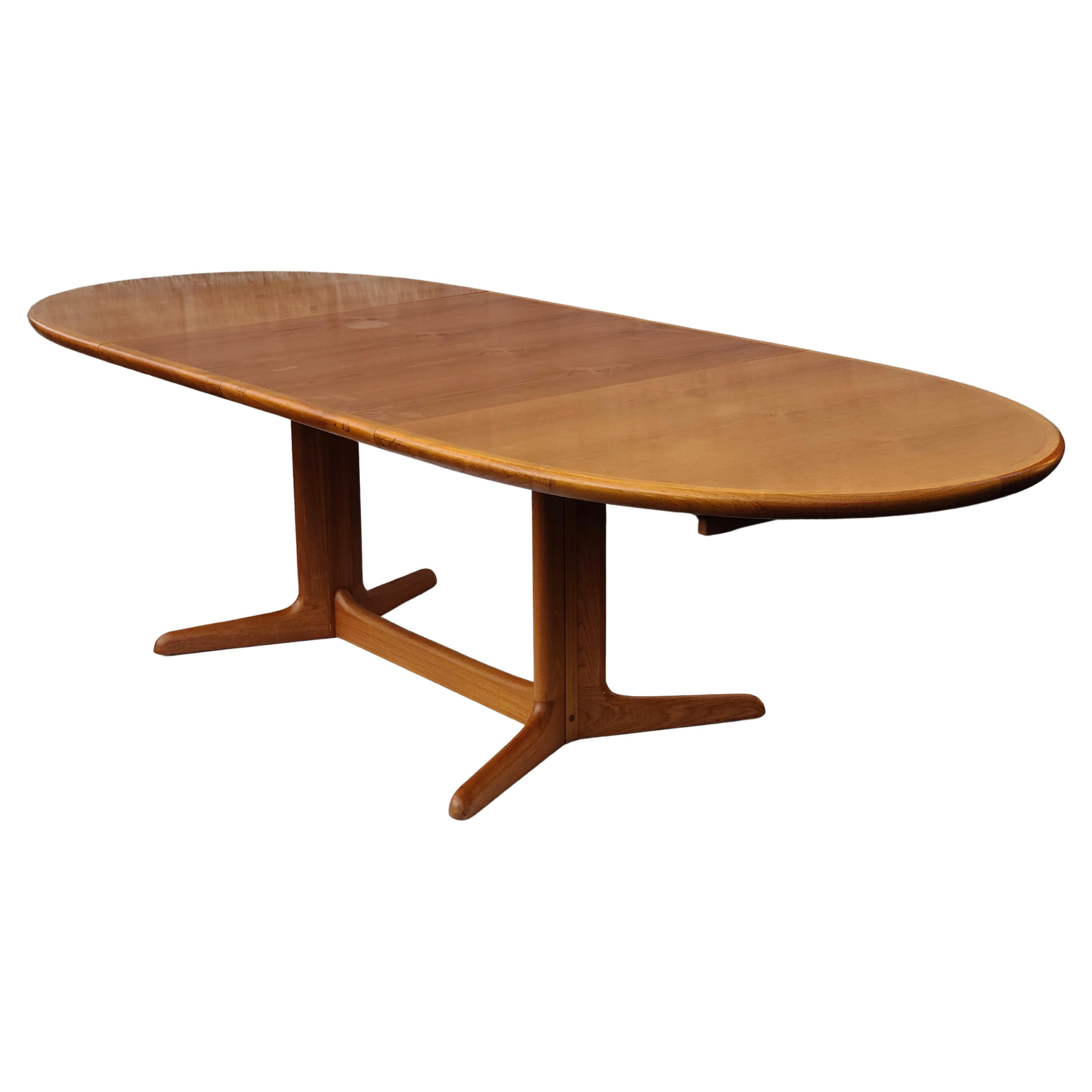 Danish Teak Oval Extension Dining Table by Rasmus 1
