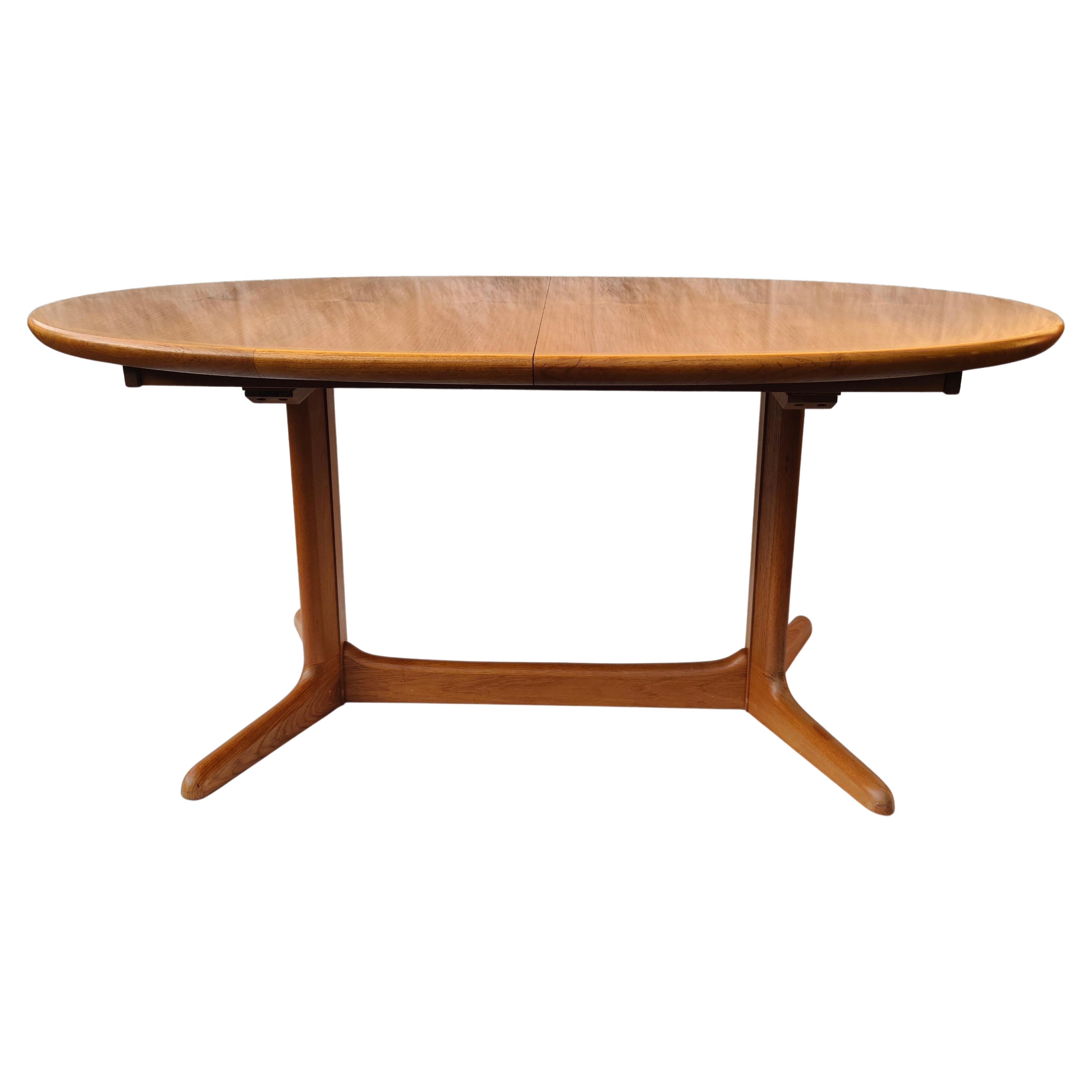 Danish Teak Oval Extension Dining Table by Rasmus 5