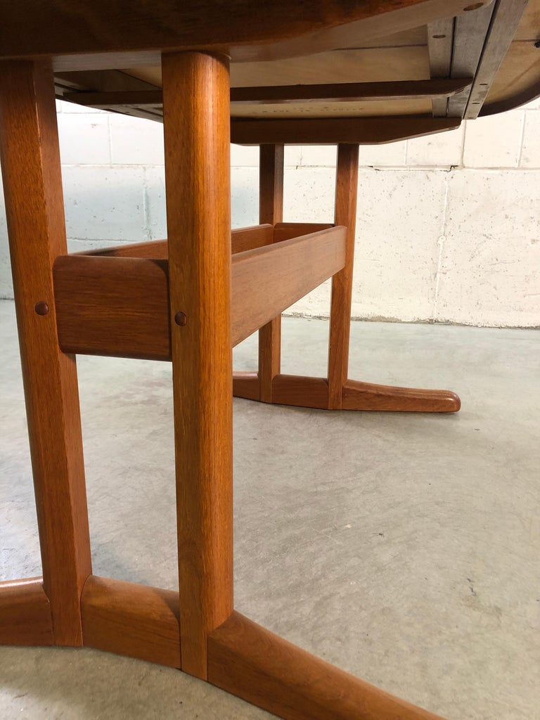 Danish Teak Oval Tile Top Dining Table by Am Mobler at 1stDibs