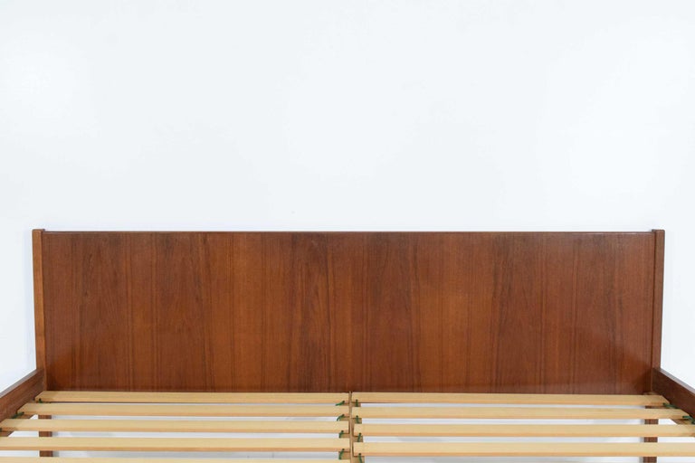 Danish Teak Oversized Queen Bed Frame at 1stDibs