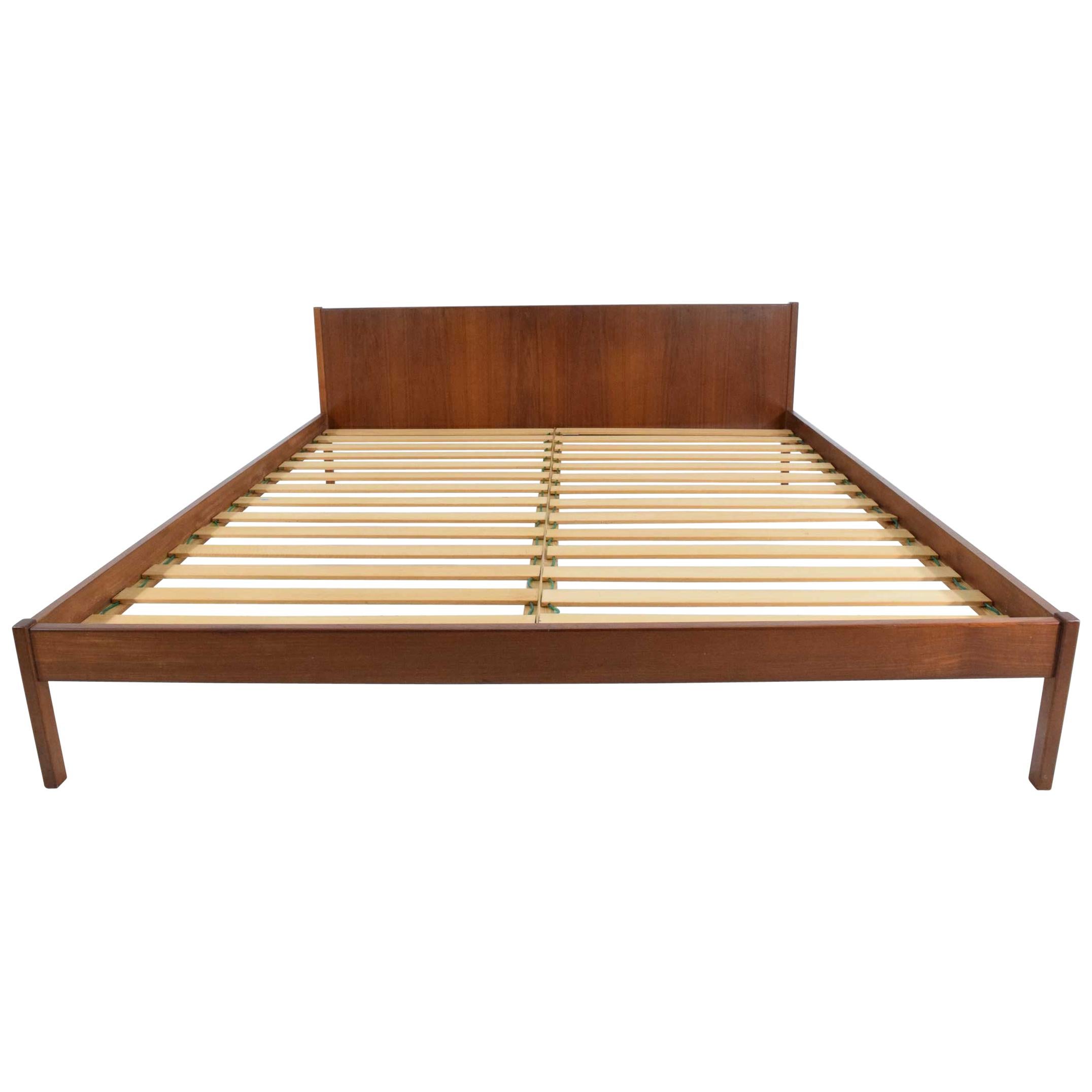 Danish Teak Oversized Queen Bed Frame