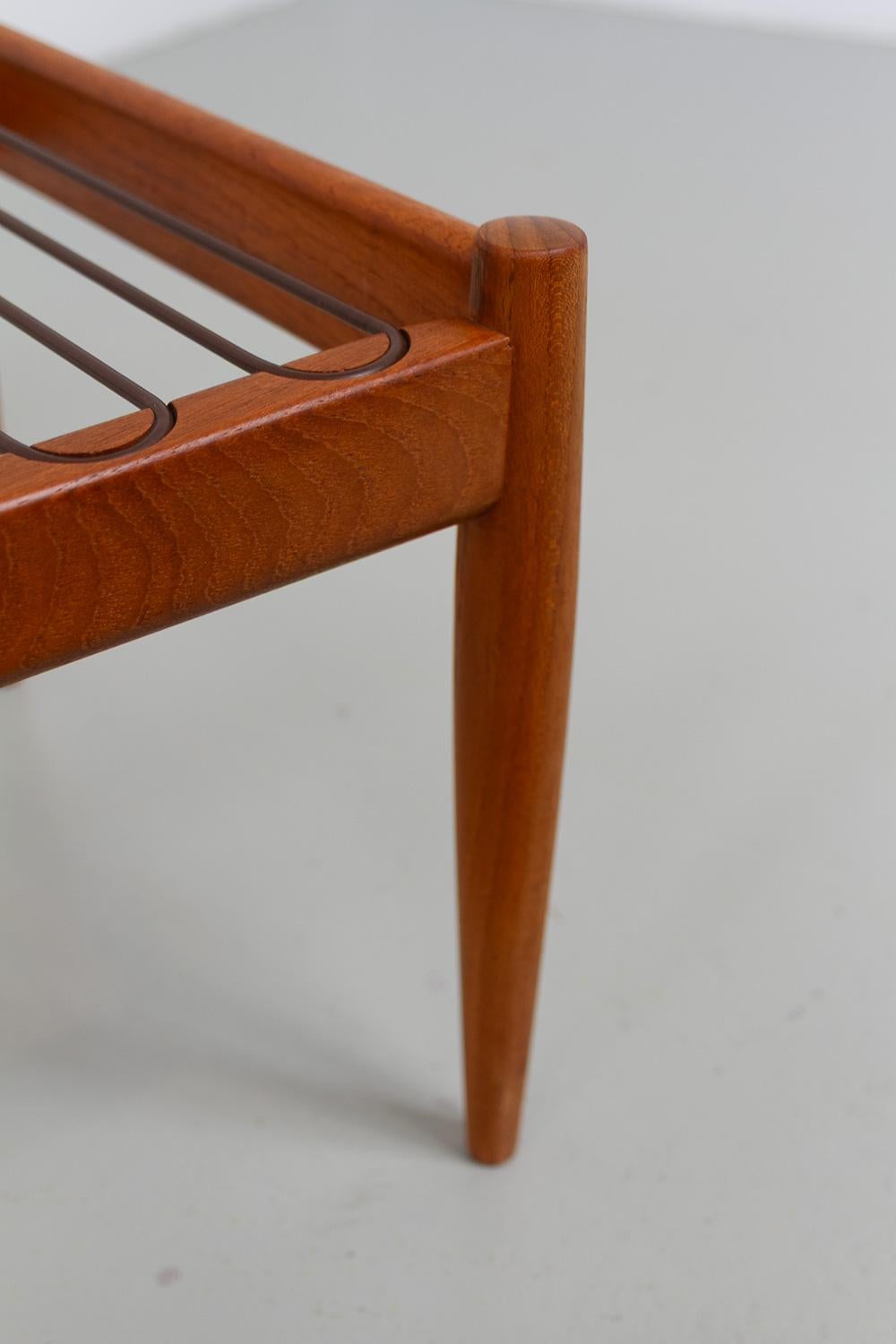 Danish Teak Paper Knife Ottoman by Kai Kristiansen, 1960s. For Sale 4