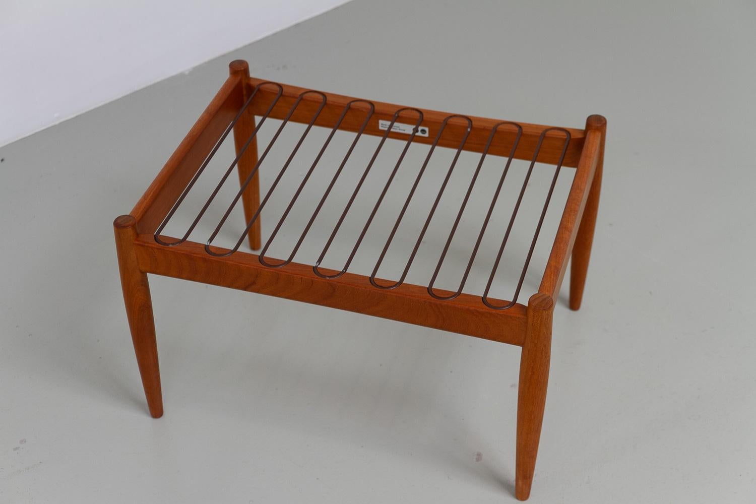 Danish Teak Paper Knife Ottoman by Kai Kristiansen, 1960s. For Sale 1