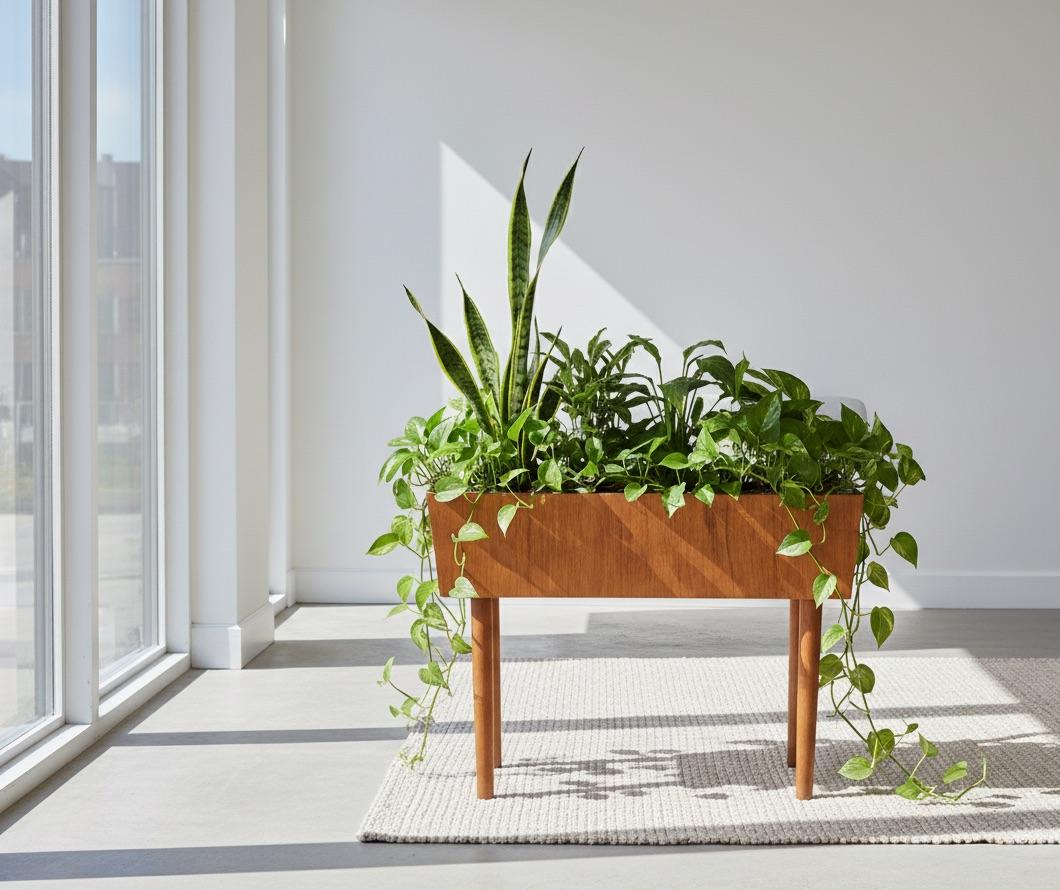 Elegant planter box from the 1960s, crafted in warm teak and complete with its original white styrofoam insert. A fine example of classic Danish mid-century design — minimal, functional, and timeless.

In very good vintage condition, this planter