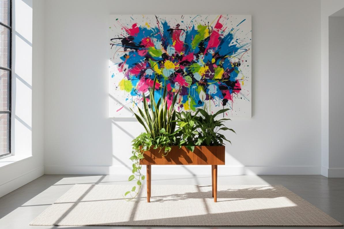 Elegant planter box from the 1960s, crafted in warm teak and complete with its original white styrofoam insert. A fine example of classic Danish mid-century design — minimal, functional, and timeless.

In very good vintage condition, this planter