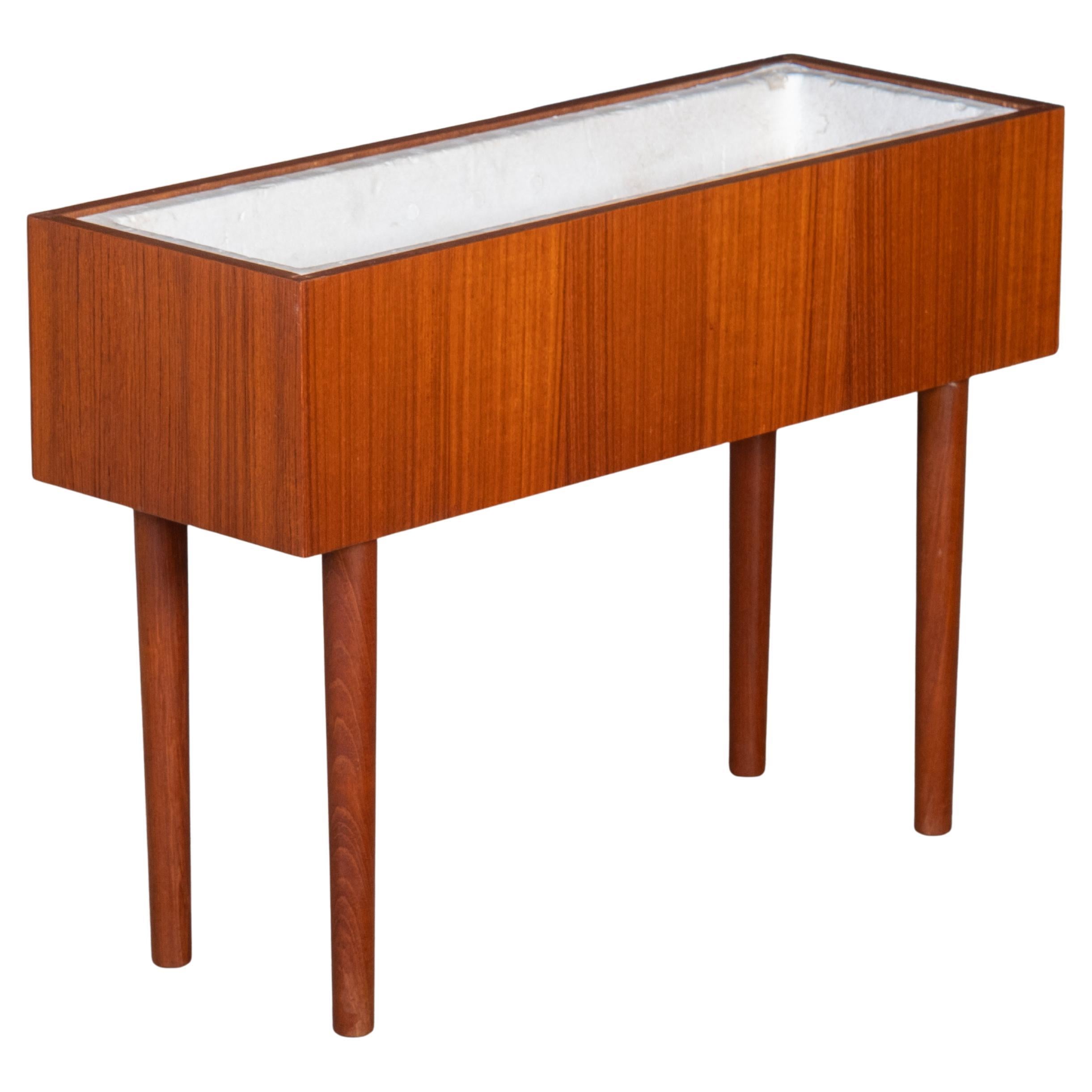 Danish Teak Planter with Styrofoam Insert, 1960s For Sale