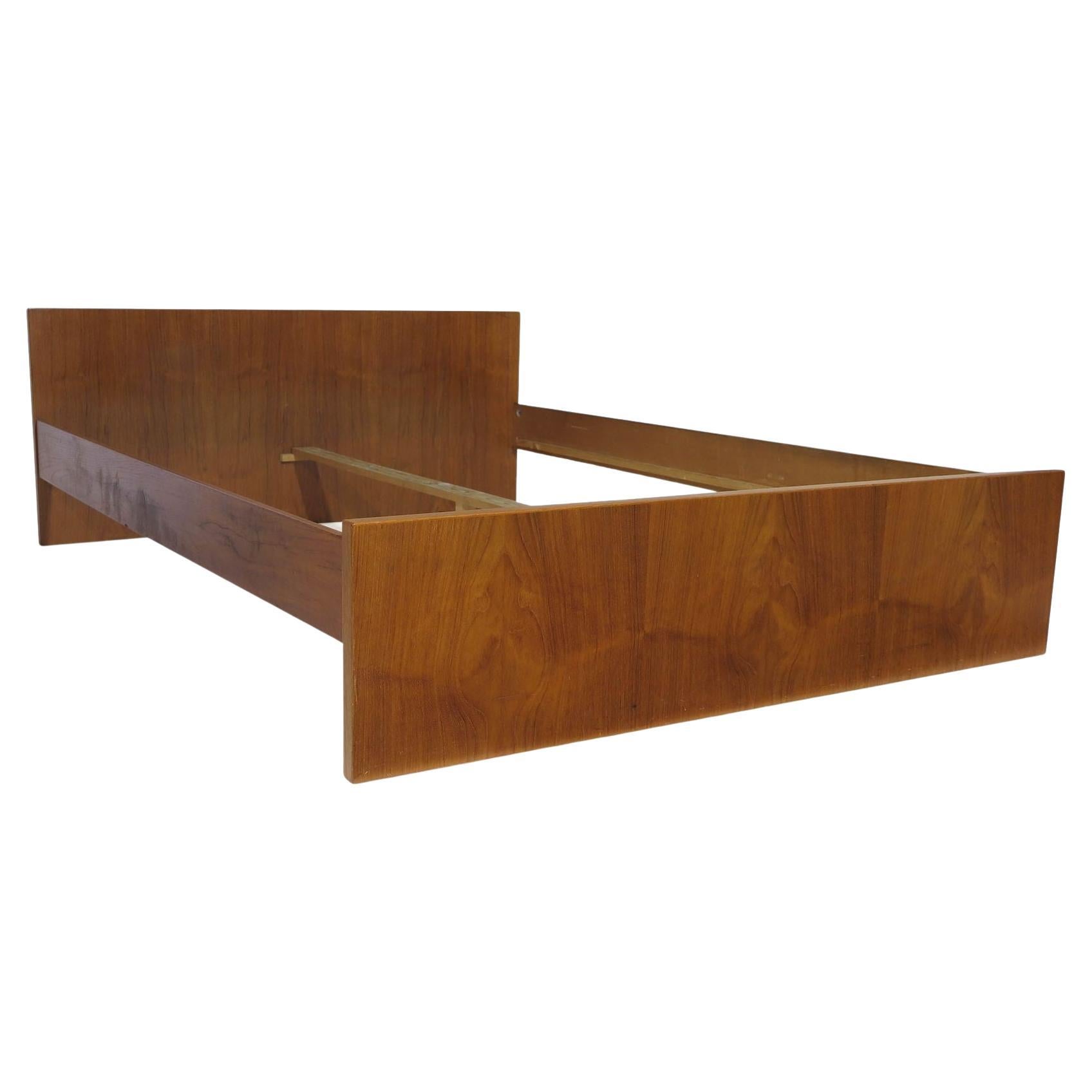Danish Modern Teak Modular Queen Size Bed and Nightstands at 1stDibs