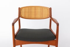 Danish Teak & Rattan Armchair by Ib Kofod-Larsen, 1960s, Model 4325, Mid-Century