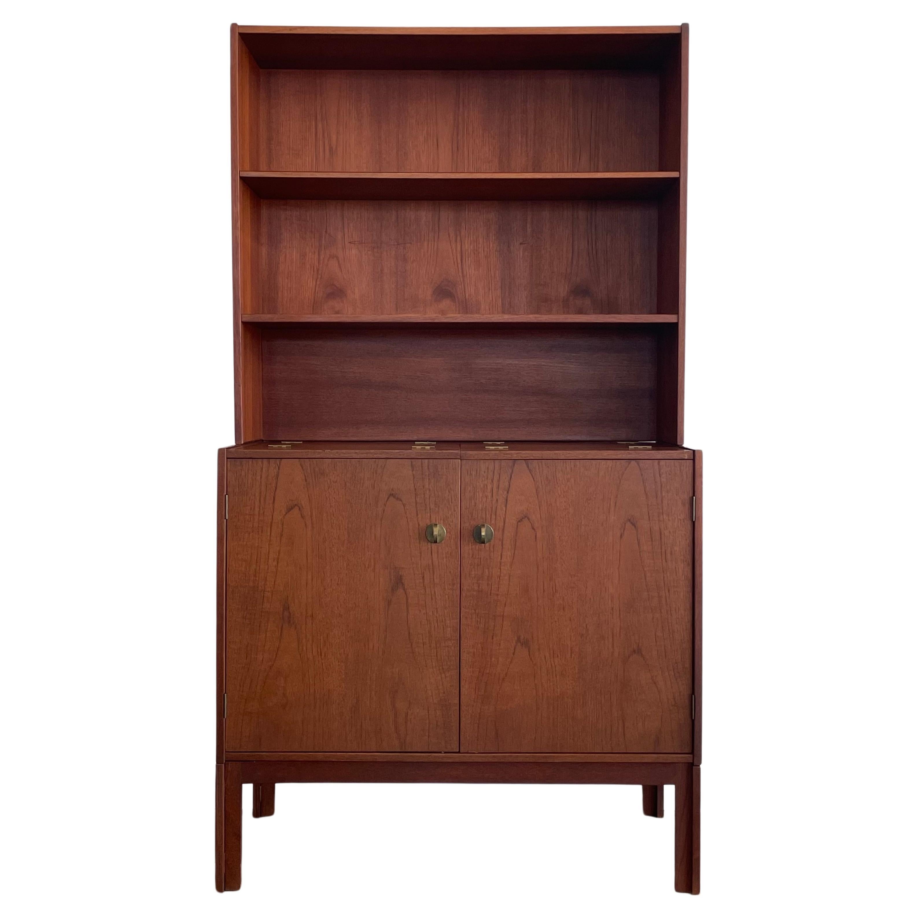 Danish Teak Record Cabinet / Bookshelf For Sale