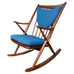 Danish Teak Rocking Chair by Frank Reenskaug for Bramin