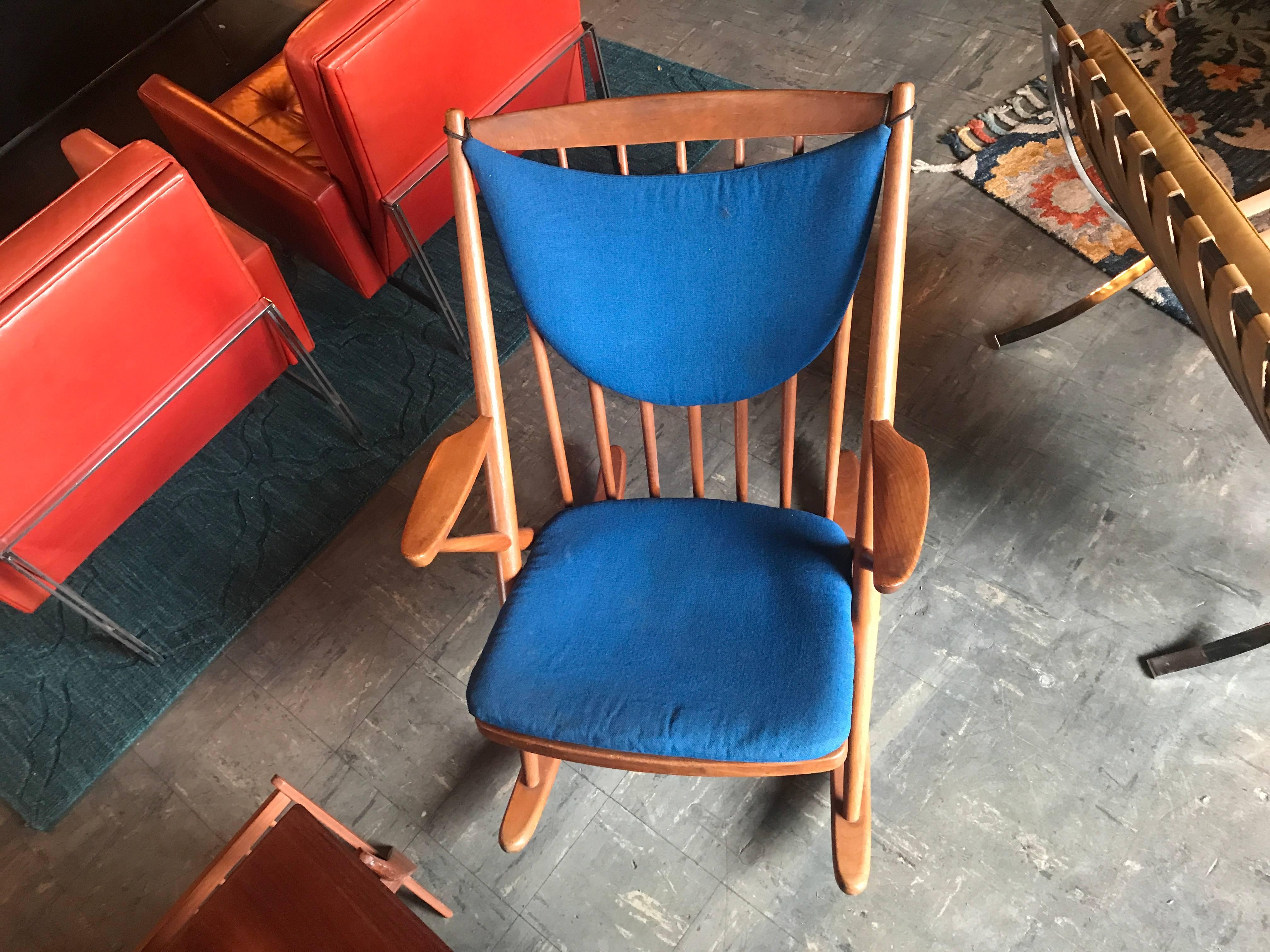 Danish teak rocking chair in great vintage condition.
 