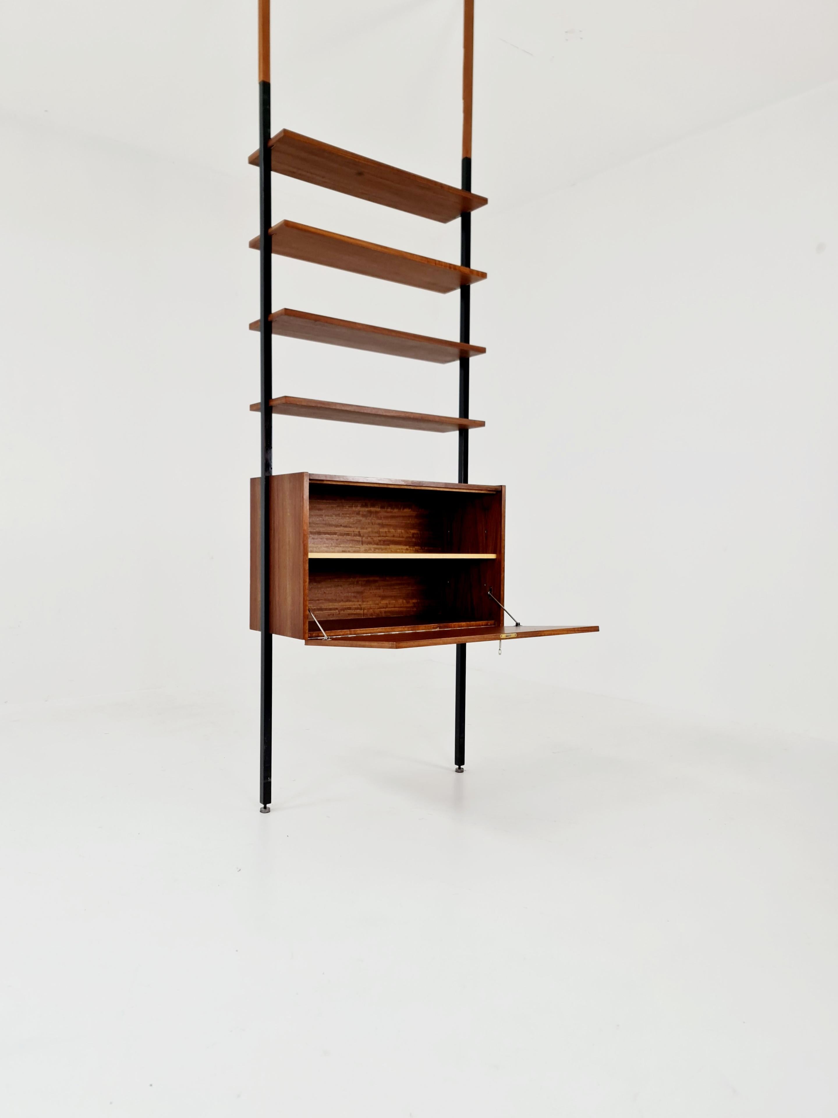 Mid-Century Modern Danish teak room divider modular vintage library bookcase shelf-system , 1960s For Sale