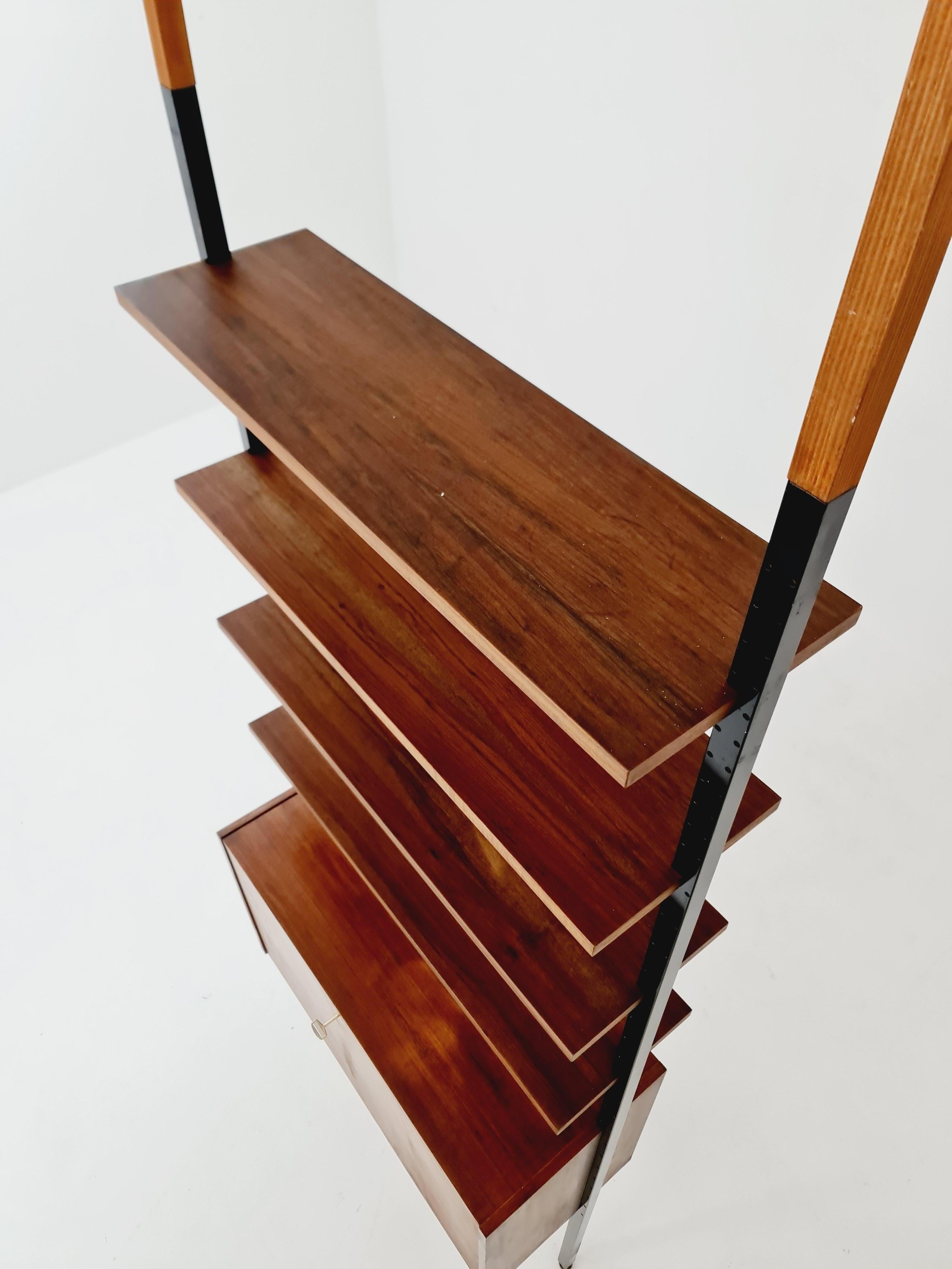 Mid-20th Century Danish teak room divider modular vintage library bookcase shelf-system , 1960s For Sale
