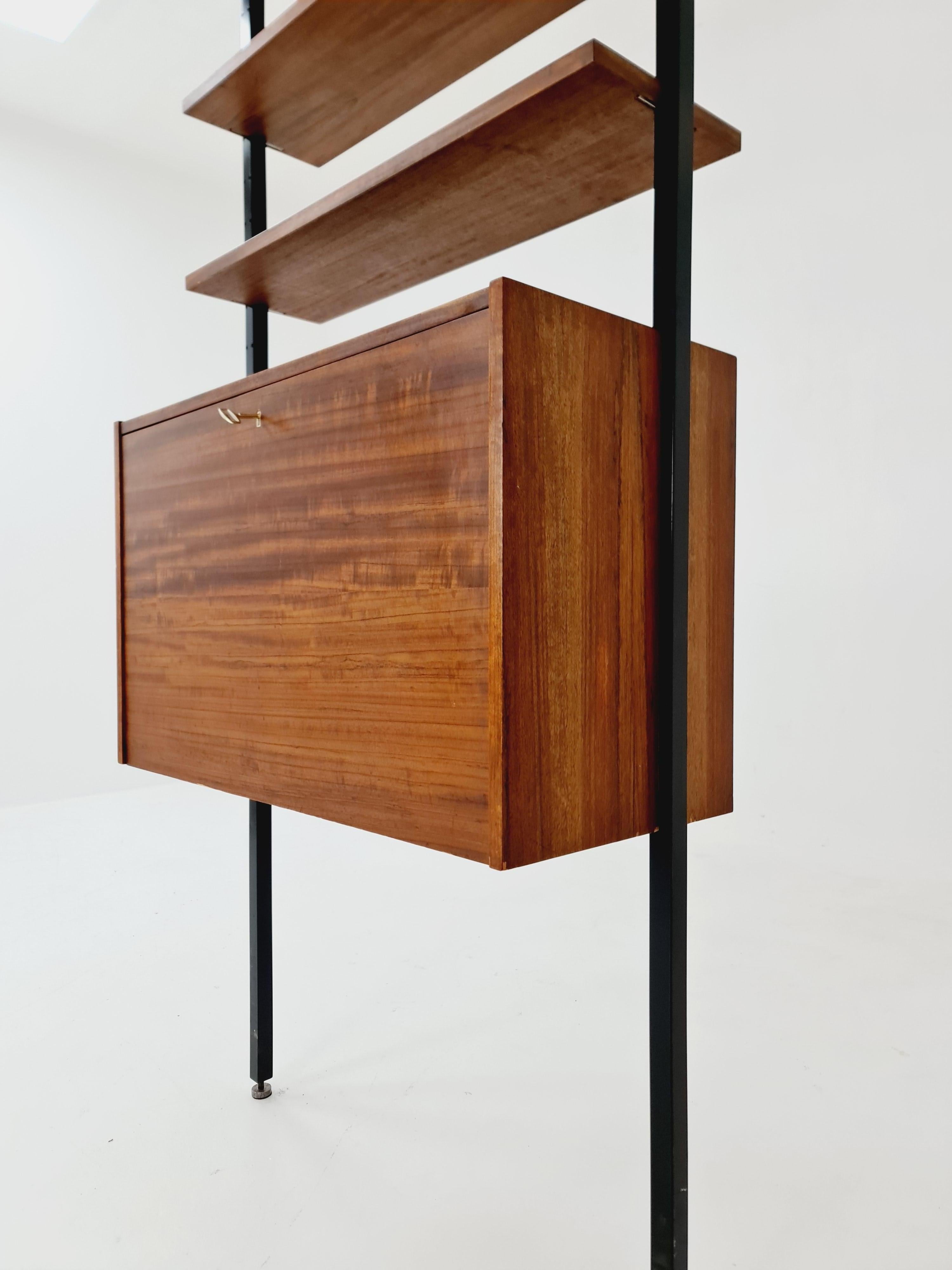 Danish teak room divider modular vintage library bookcase shelf-system , 1960s For Sale 2