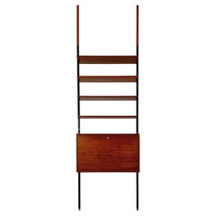 Danish teak room divider modular vintage library bookcase shelf-system , 1960s