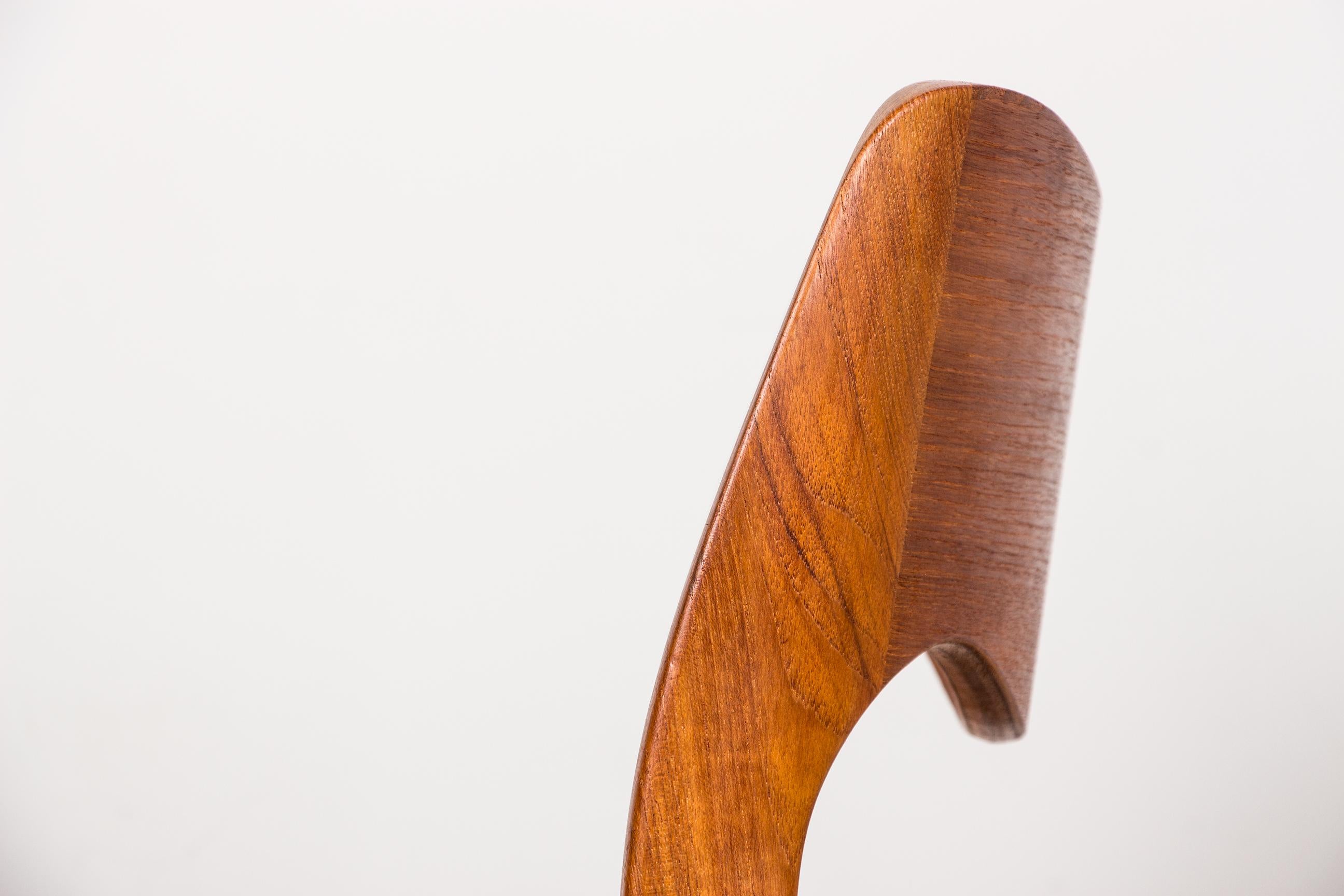 Danish Teak & Rope Chairs Model 71 Chairs by Niels Moller, 1960 3