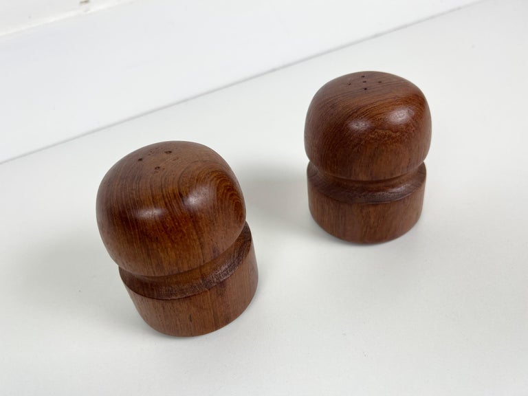 Danish Teak Salt and Pepper Shakers For Sale at 1stDibs