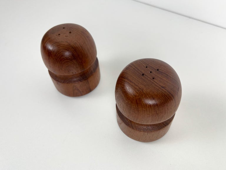 Danish Teak Salt and Pepper Shakers For Sale at 1stDibs