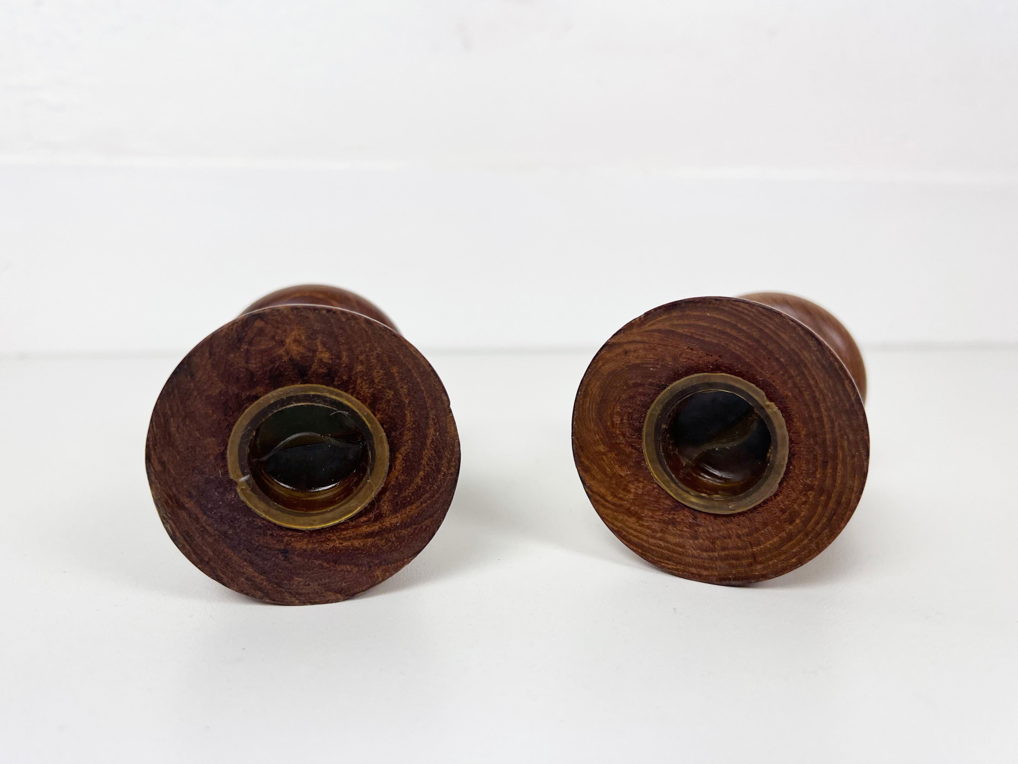 20th Century Danish Teak Salt and Pepper Shakers For Sale