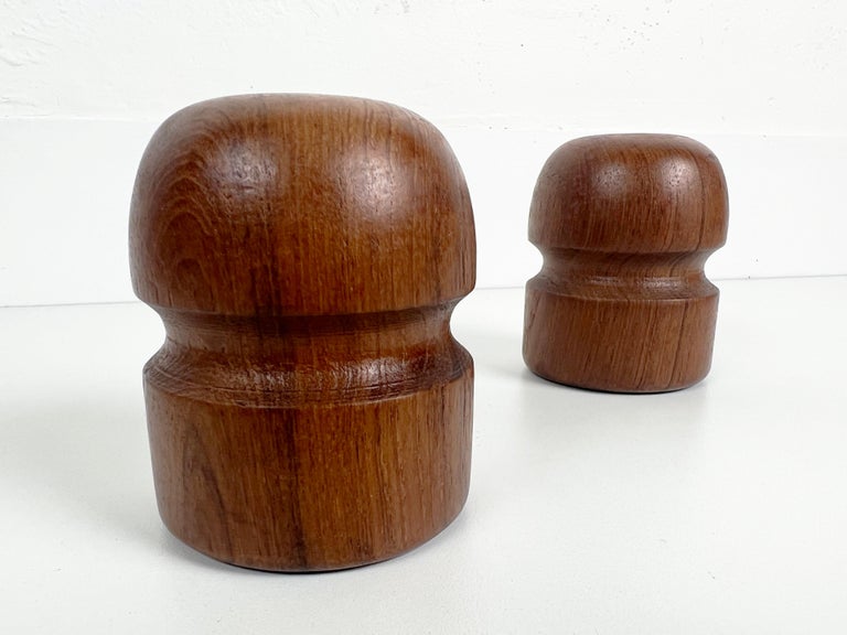 Danish Teak Salt and Pepper Shakers For Sale at 1stDibs
