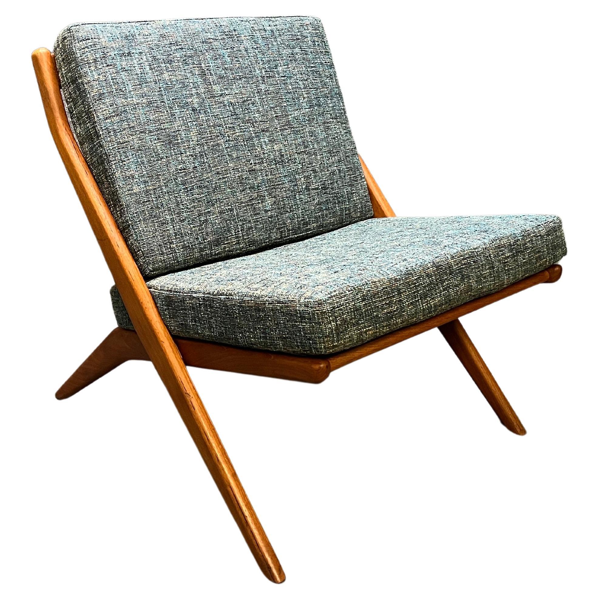 Danish Teak "Scissor" Lounge Chair by Folke Ohlsson for DUX
