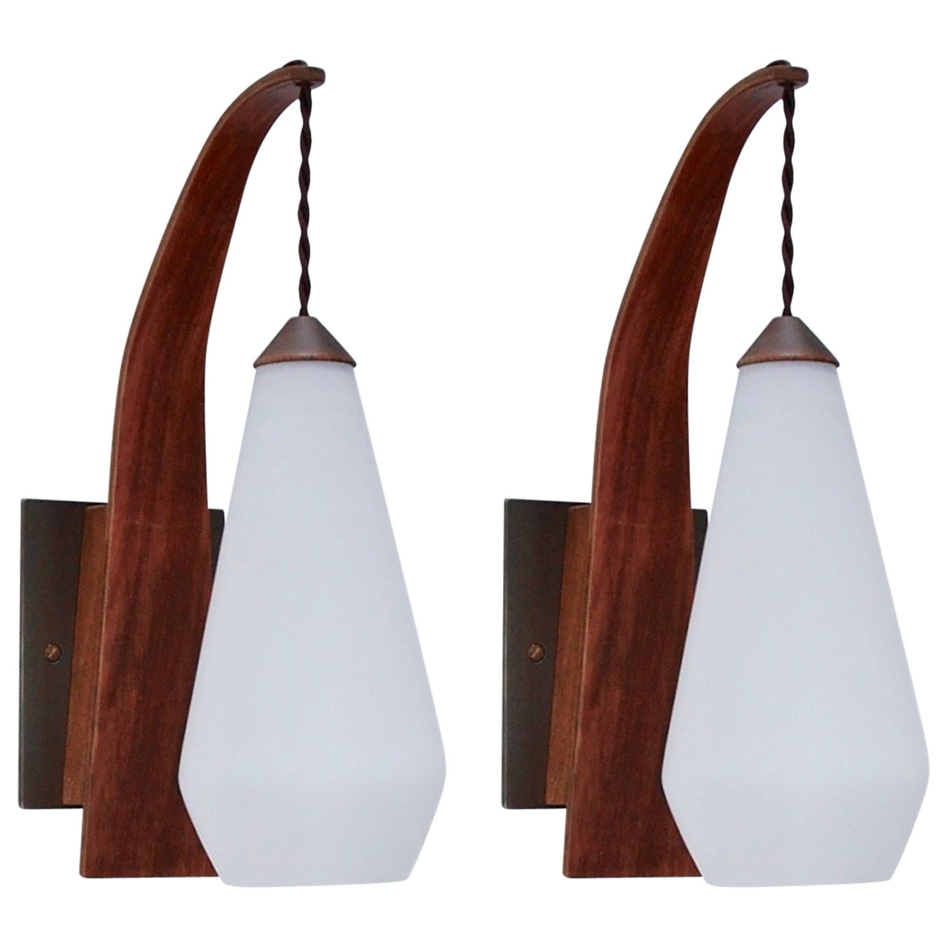 Danish Teak Sconces