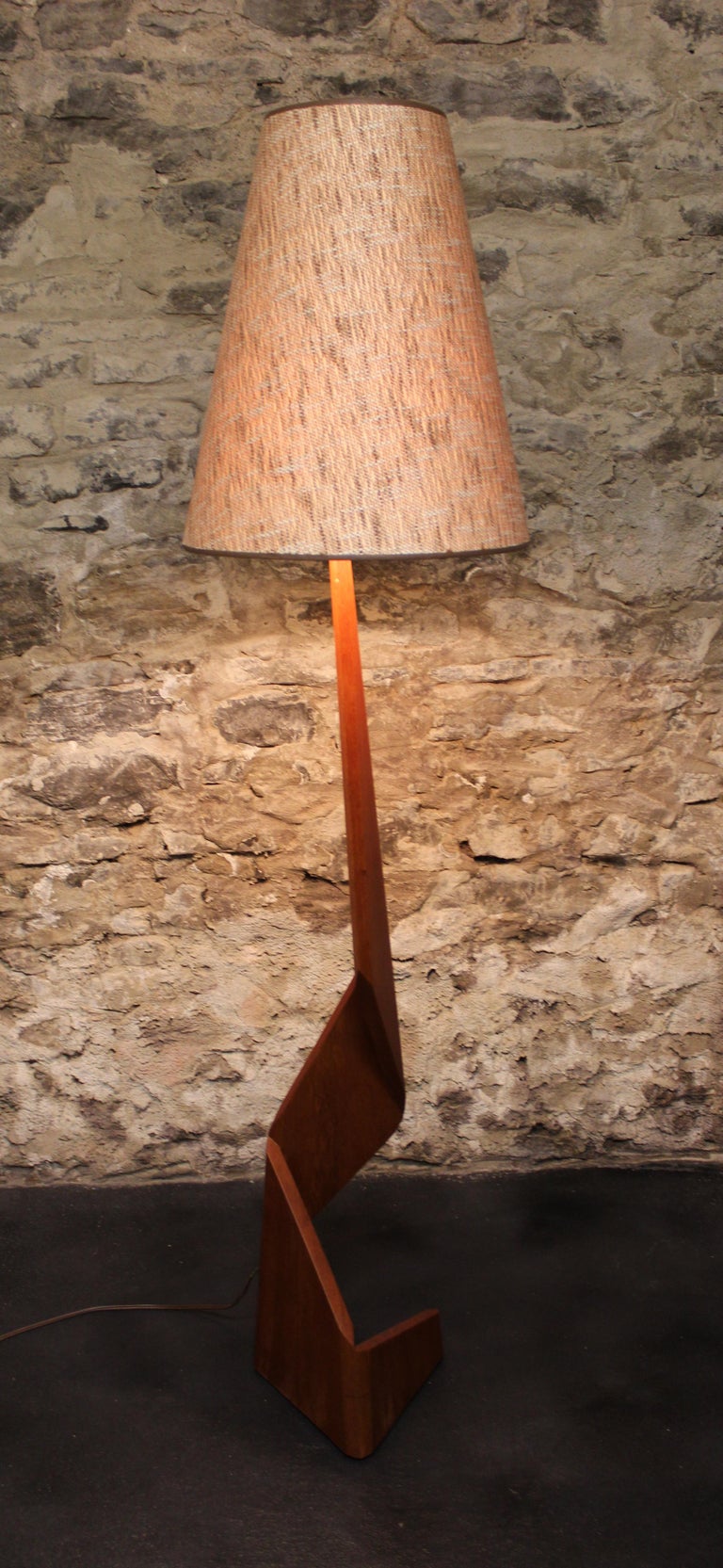 Danish Teak Sculptural Floor Lamp at 1stDibs
