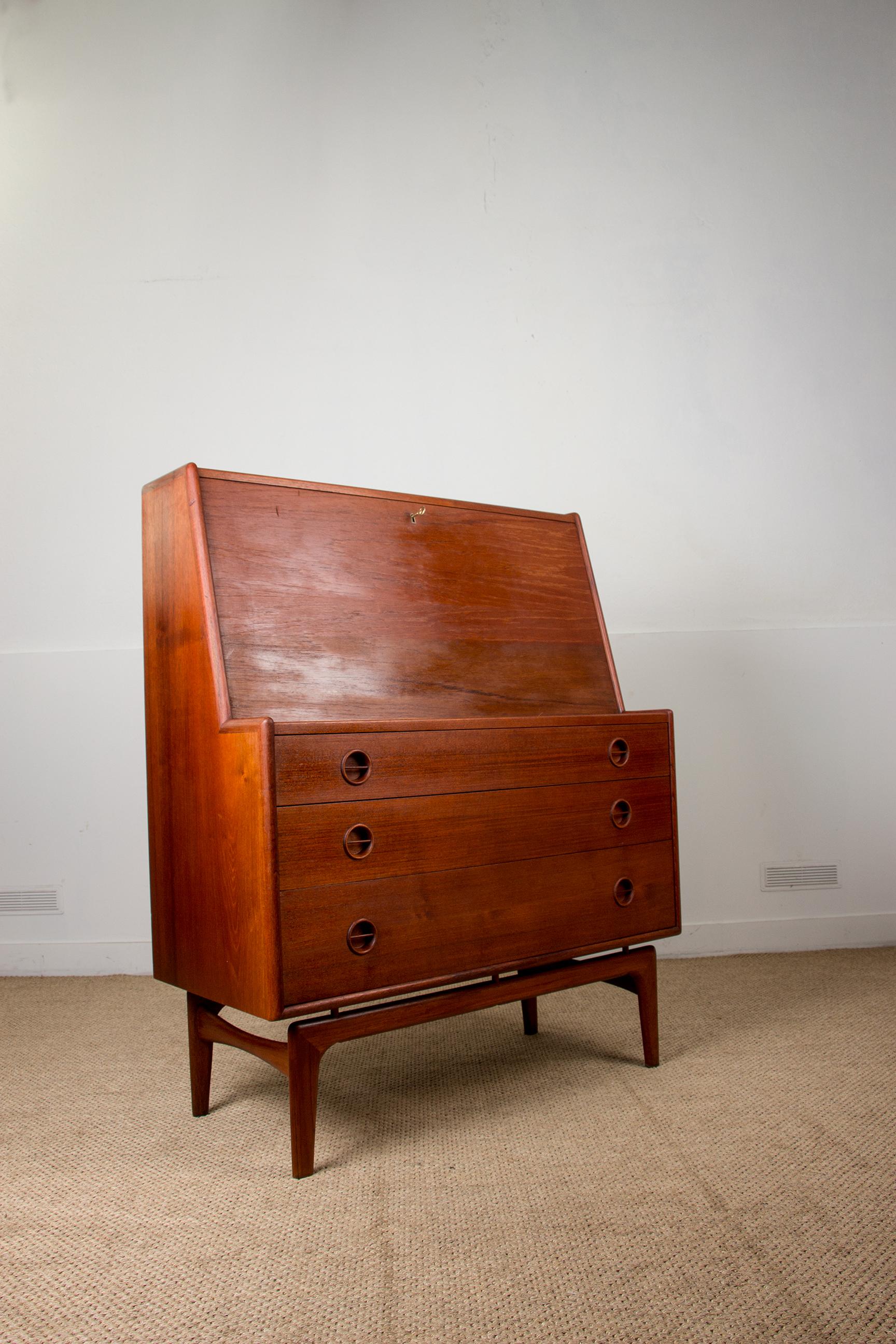 Danish Teak Secretaire by Arne Hovmand-Olsen for Mogens Kold, 1960s 7