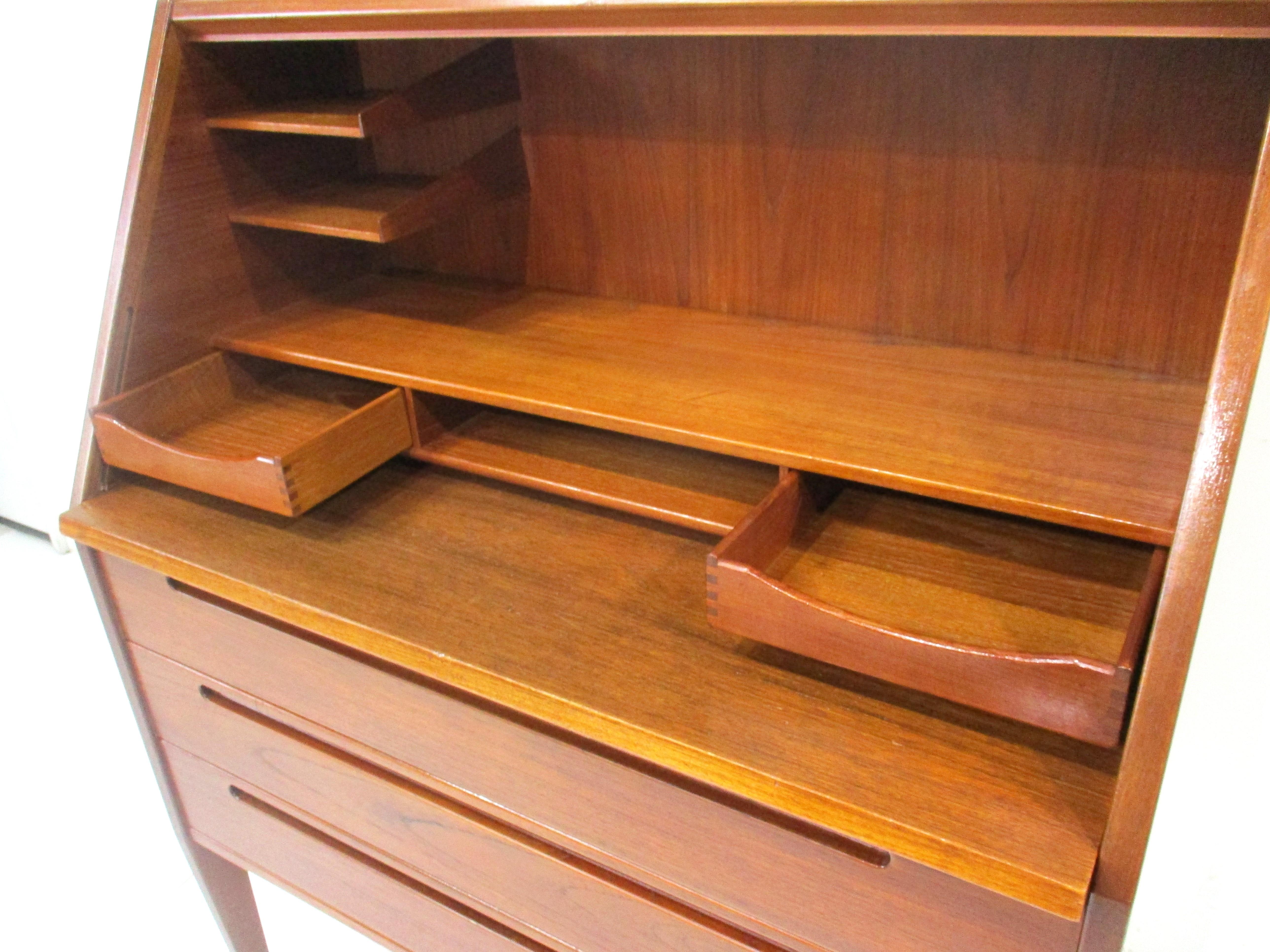 Danish Teak Secretaire by Nils Jonsson - Kai Kristiansen for HJN Mobler 1