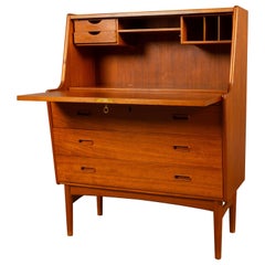 Danish Teak Secretaire Model 37 by Arne Wahl Iversen for Vinde Møbelfabrik 1960s